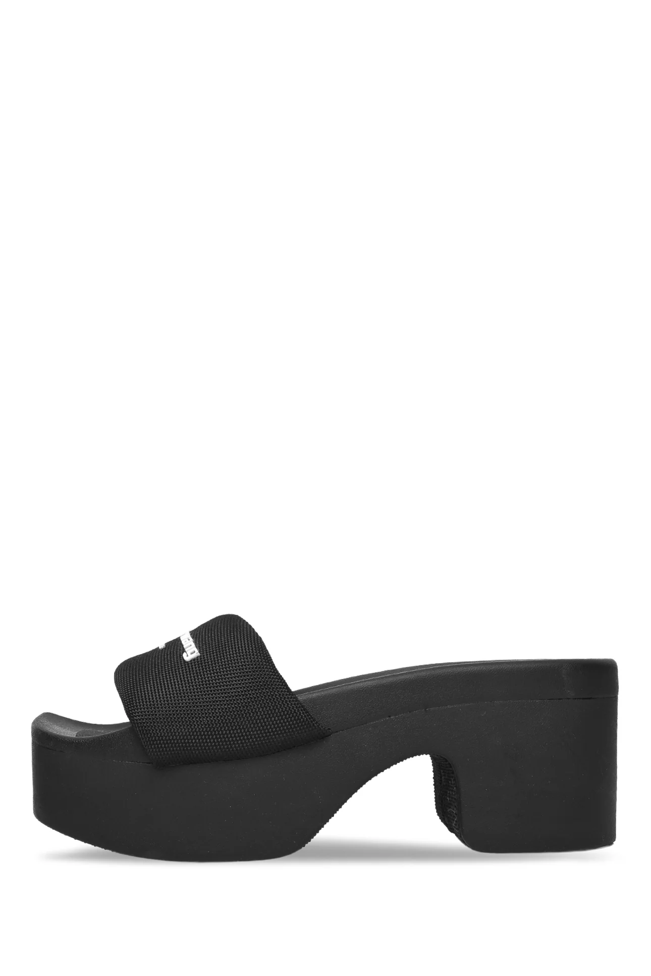 Alexander Wang Size 41 Logo Print Platform Slides - Image 3