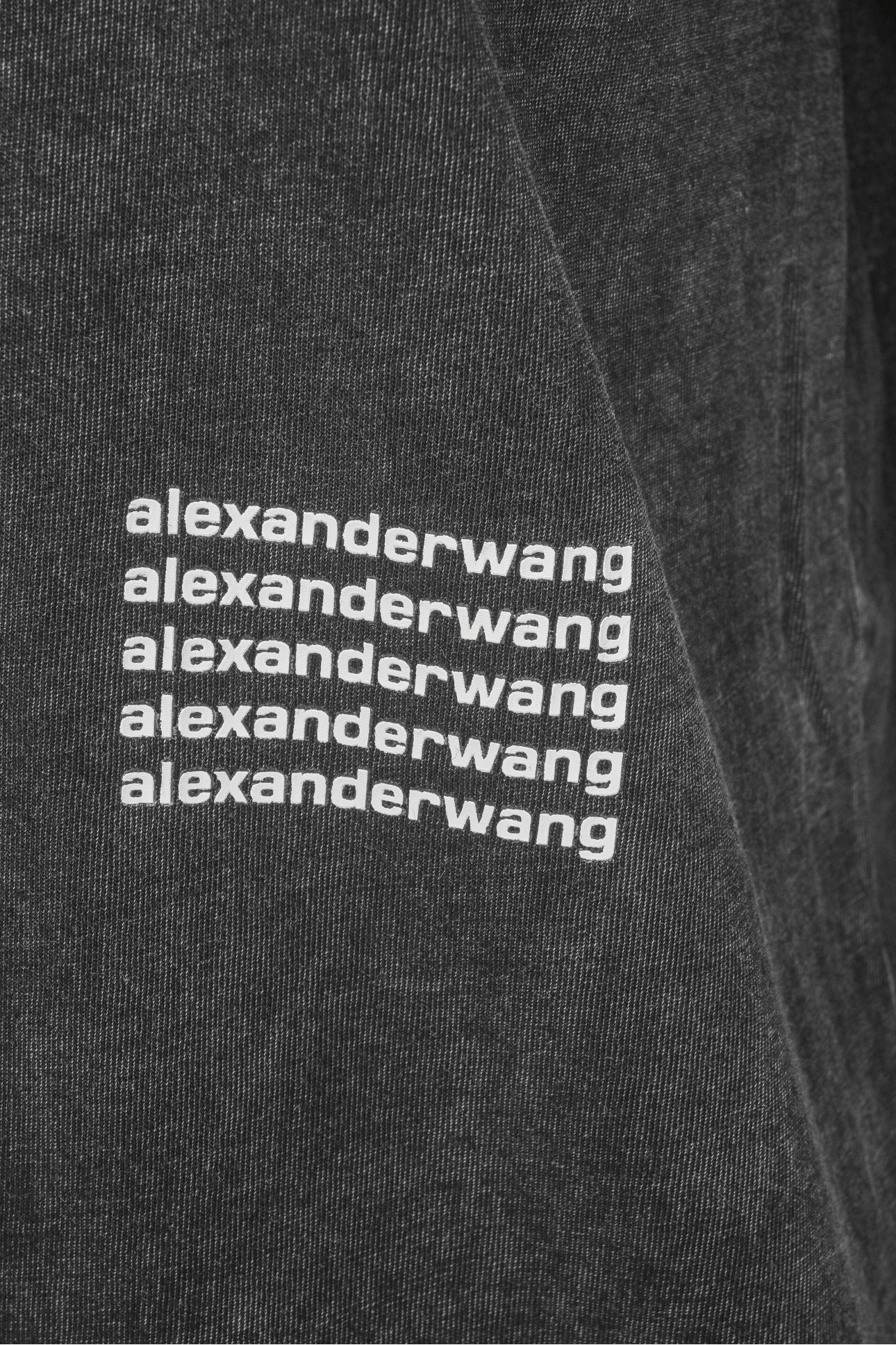 Alexander Wang Size XS Unisex Acid Wash Logo Long Sleeve T-Shirt - Image 4