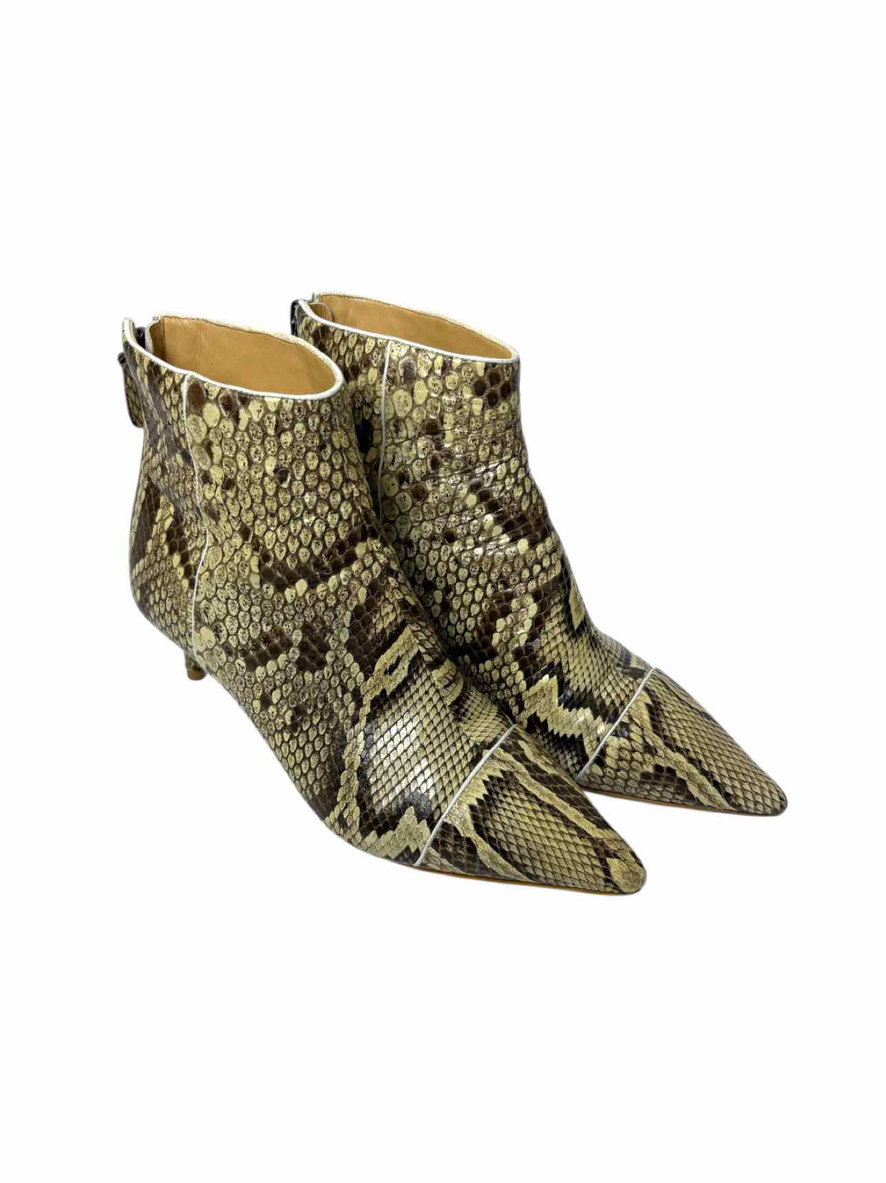 Alexandre Birman Size 35.5 Snake Print Leather Ankle Boots - Image 2