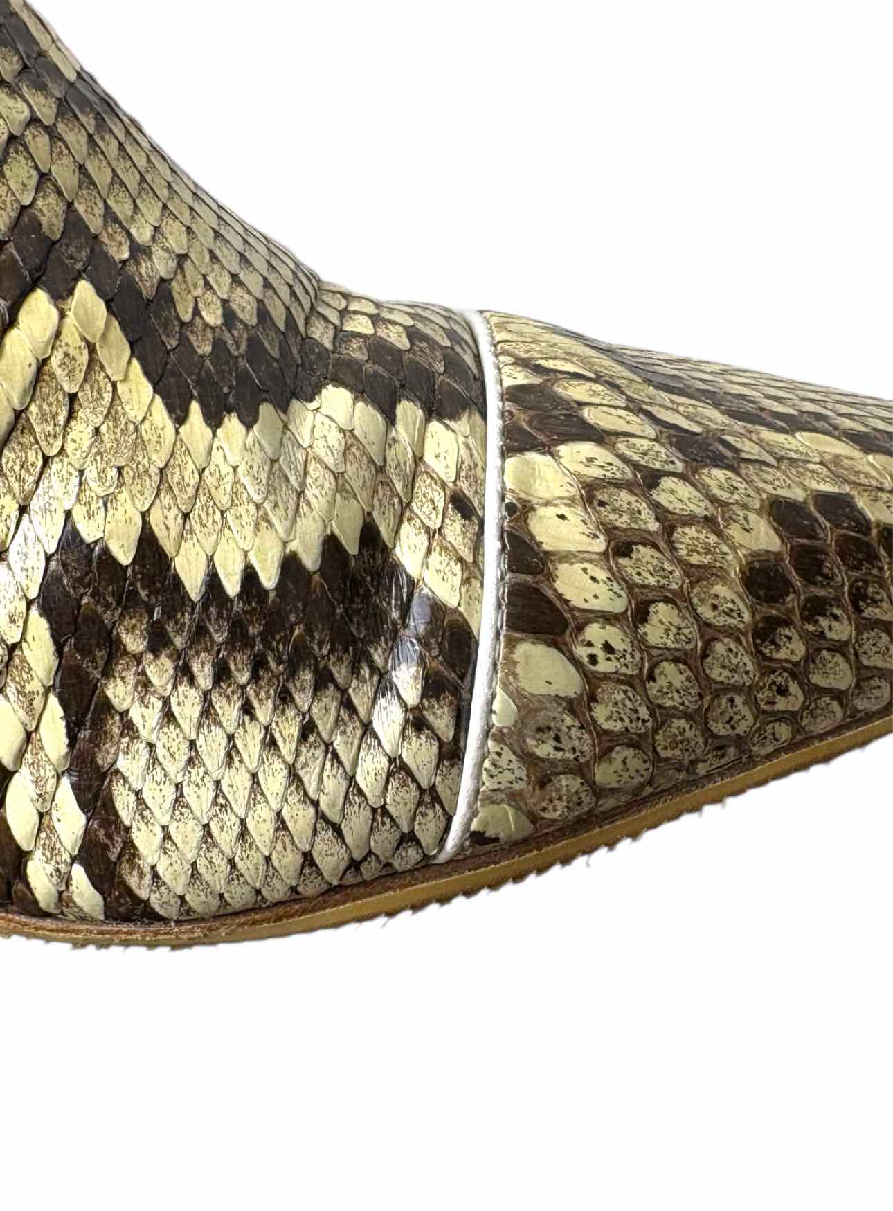 Alexandre Birman Size 35.5 Snake Print Leather Ankle Boots - Image 9