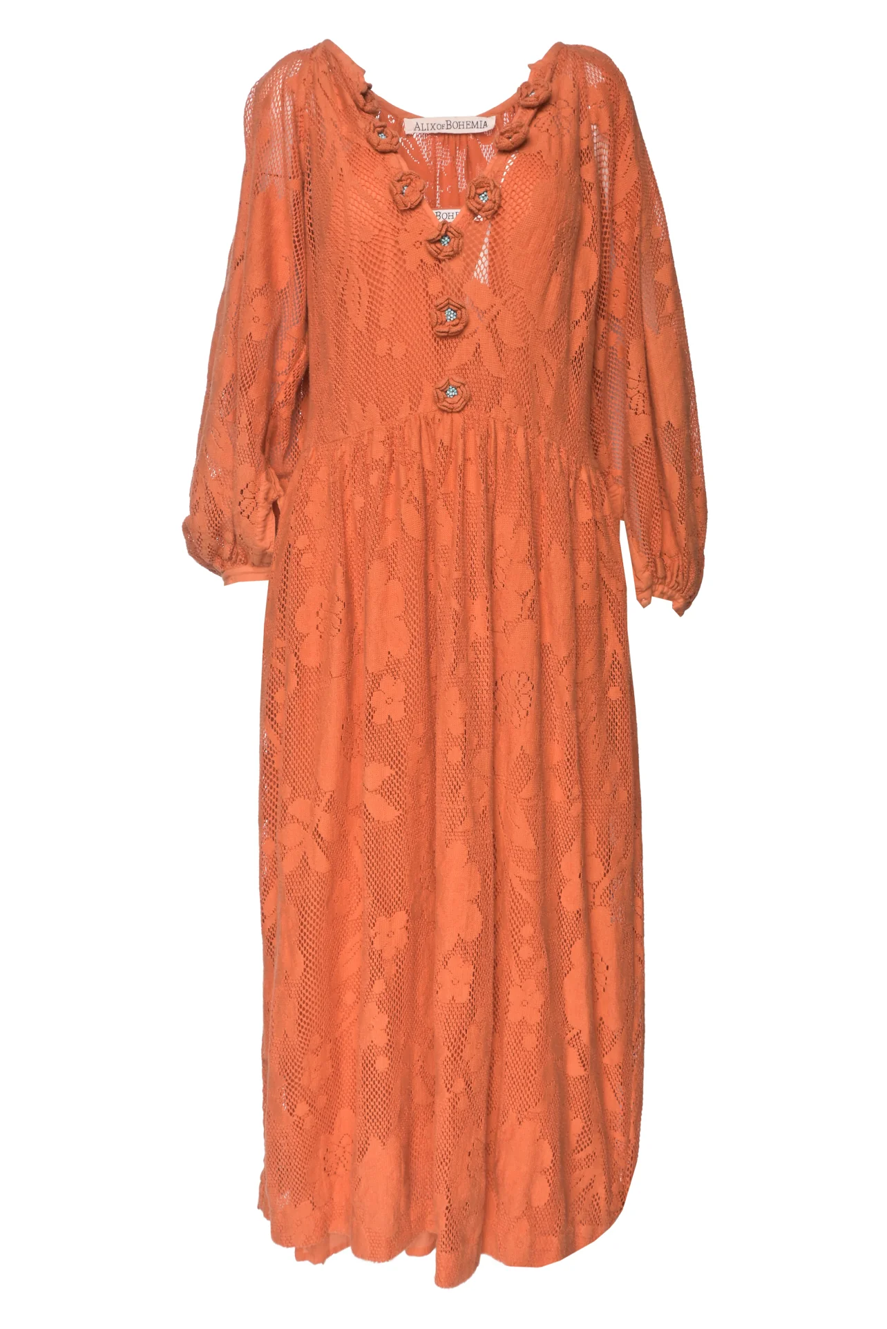 Alix of Bohemia Size XS Celeste Orangerie Cotton Knit Dress