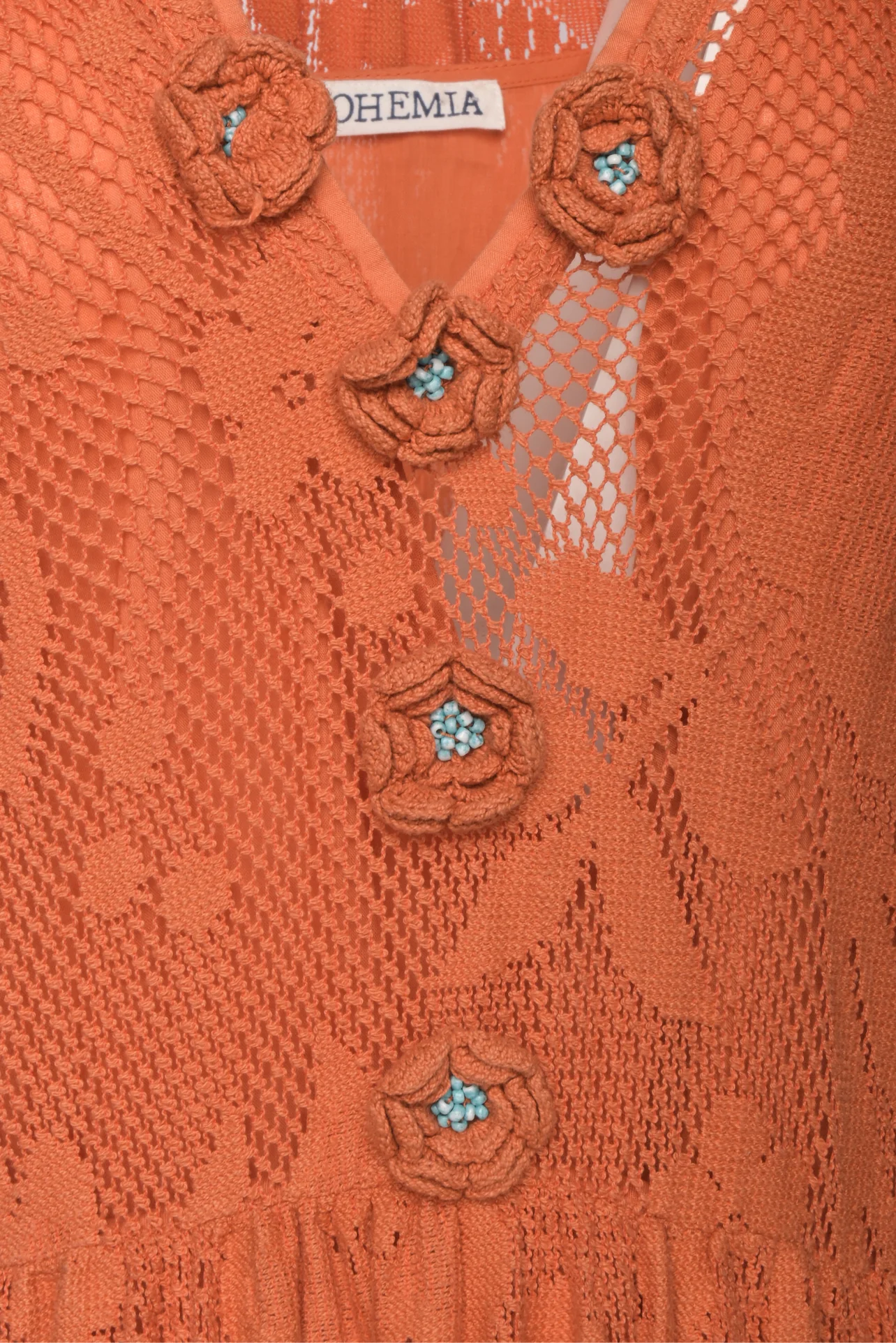 Alix of Bohemia Size XS Celeste Orangerie Cotton Knit Dress - Image 3