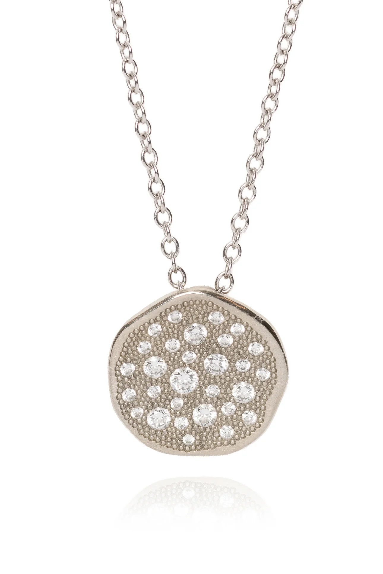 Anne Sportun 14k White Gold Medium Stardust Pendant Necklace