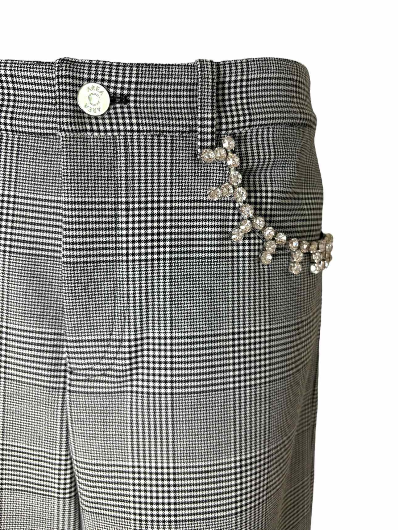 Area Houndstooth Wool Blend w/Rhinestone Trim  Size 10 Shorts - Image 3