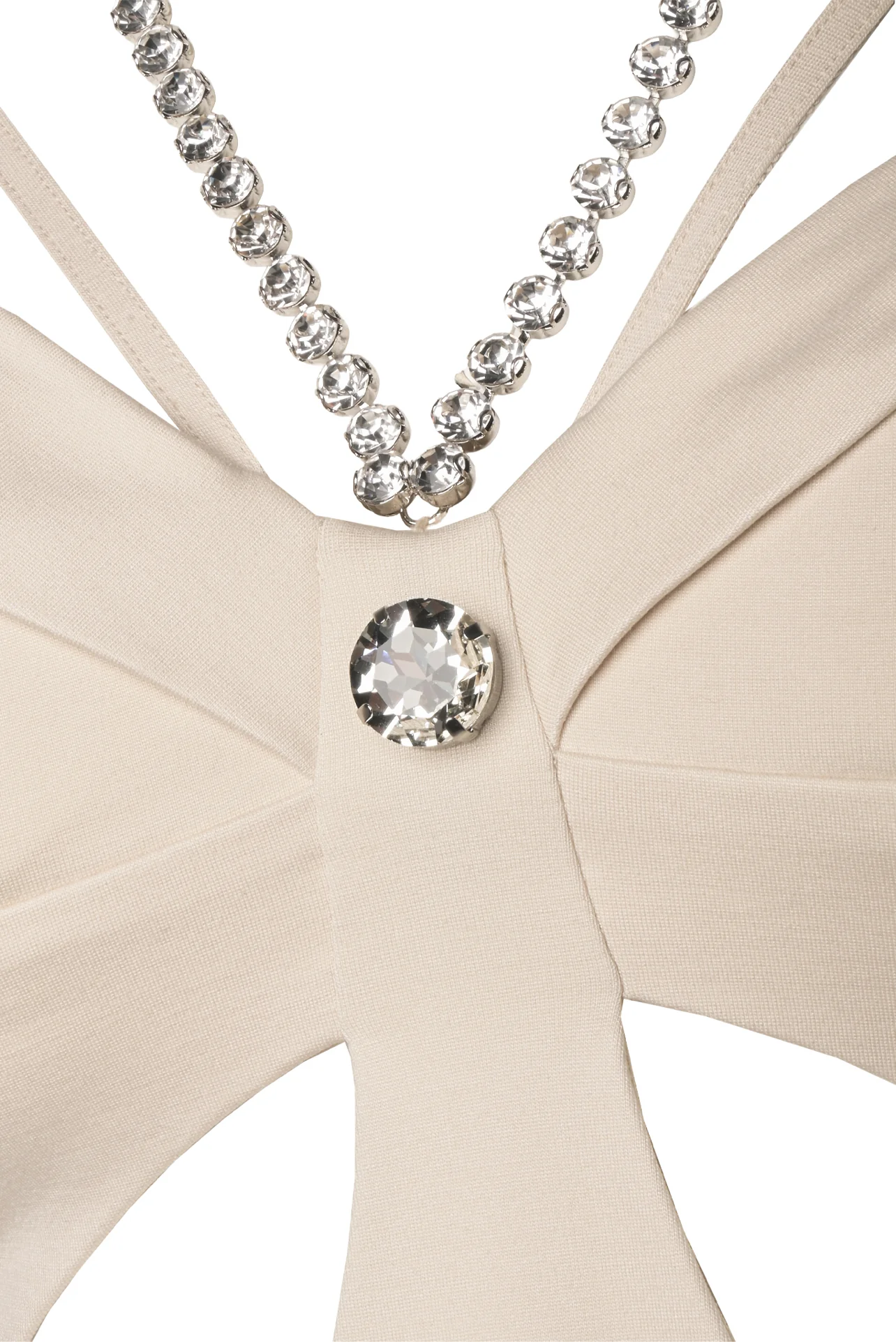 Area Size S Crystal Butterfly Cutout Mini Dress - Image 3