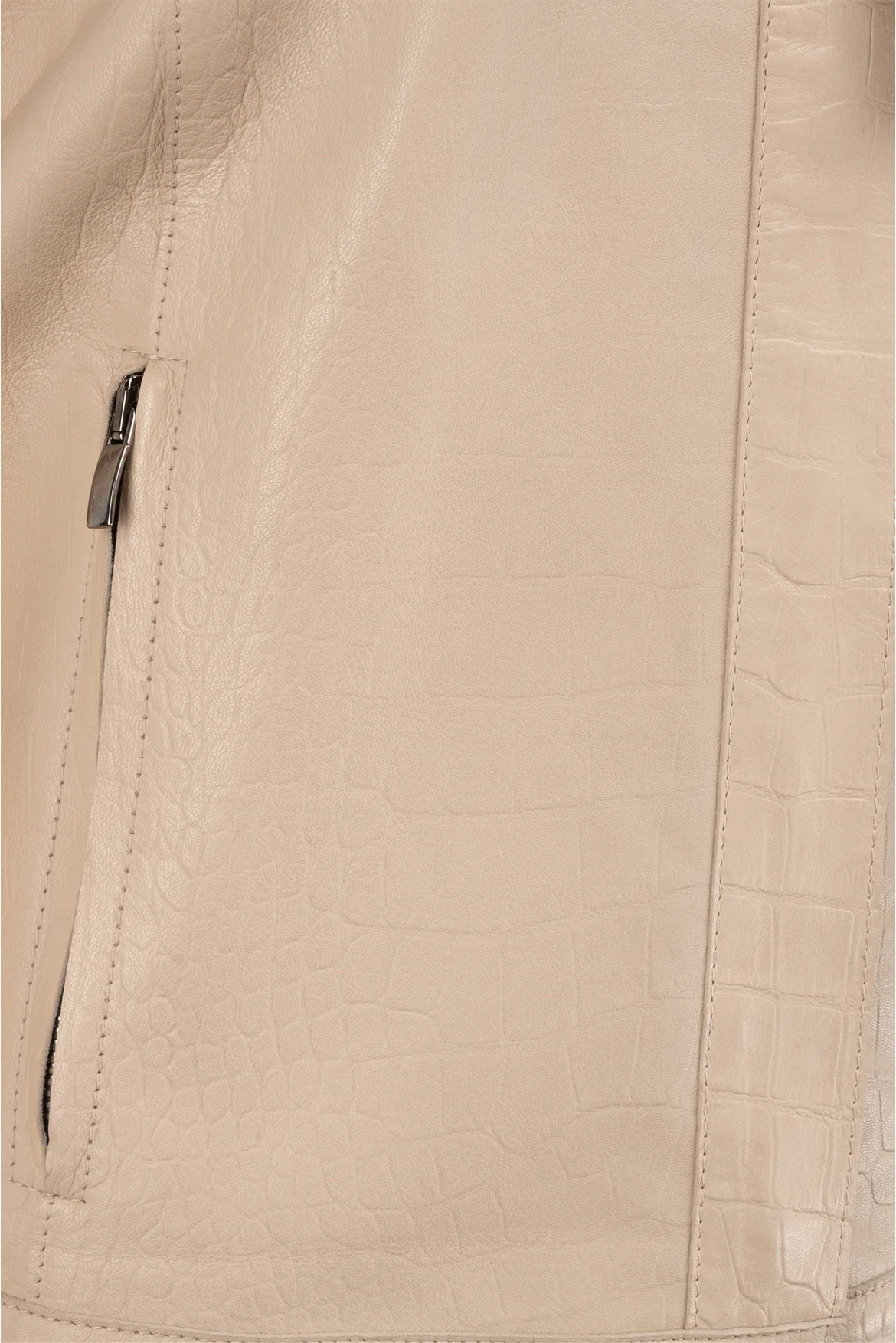 Armani Collezioni Size 14 Croc Embossed Lamb Leather Jacket - Image 3