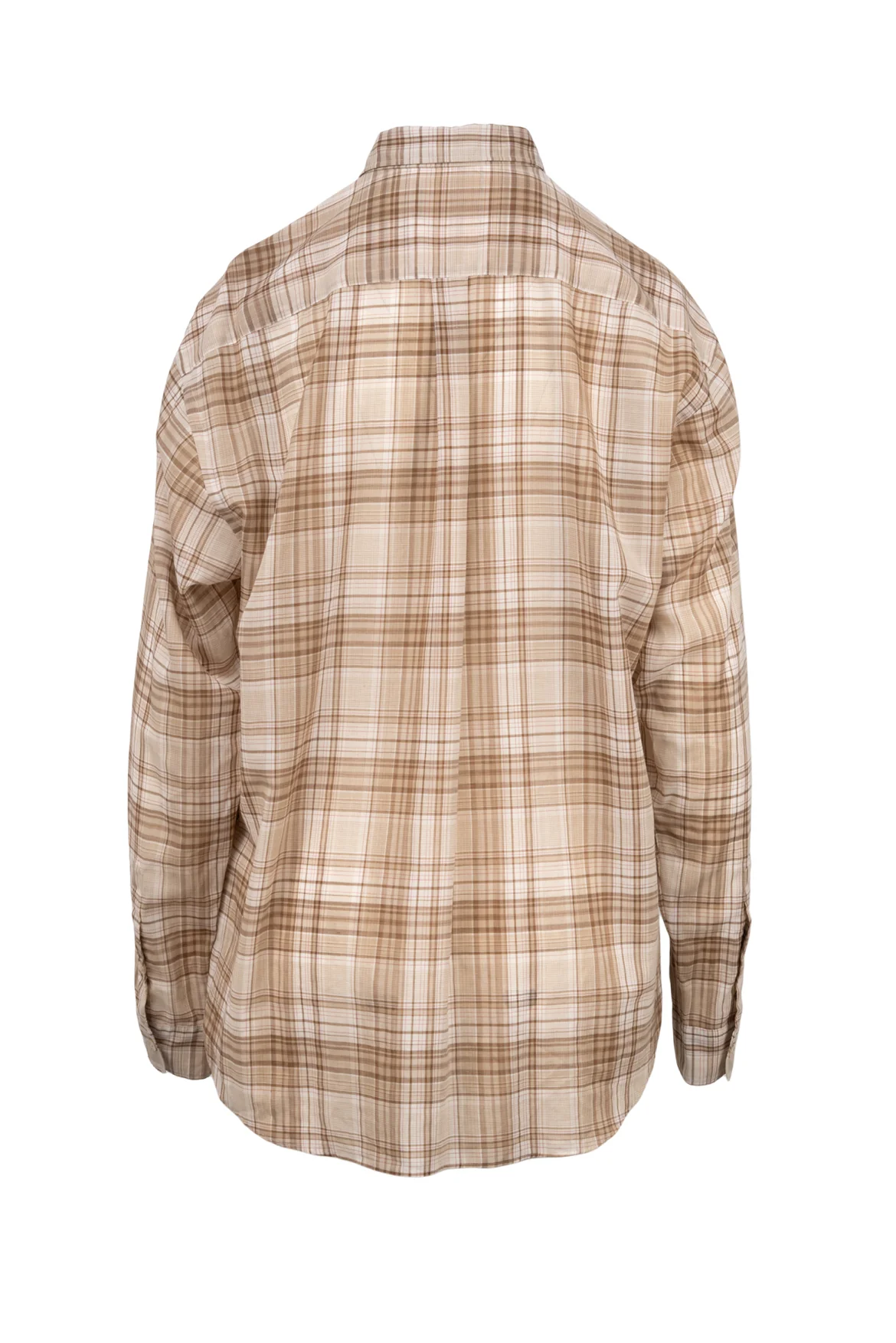 Auralee Size L Men's Check Print Ultra-Fine Wool Shirt Long Sleeve - Image 2