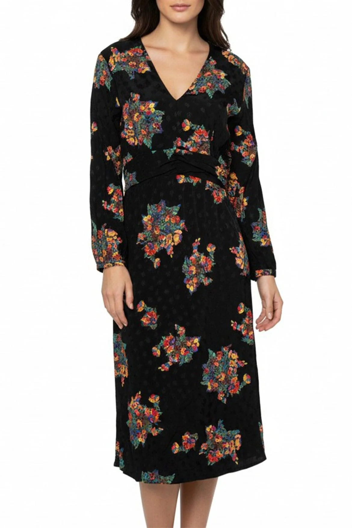BA&SH Size 1 Printed Midi Dress - Image 2