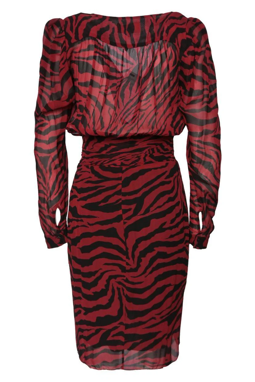 BA&SH Size 1 Zebra Print Mini Dress - Image 3