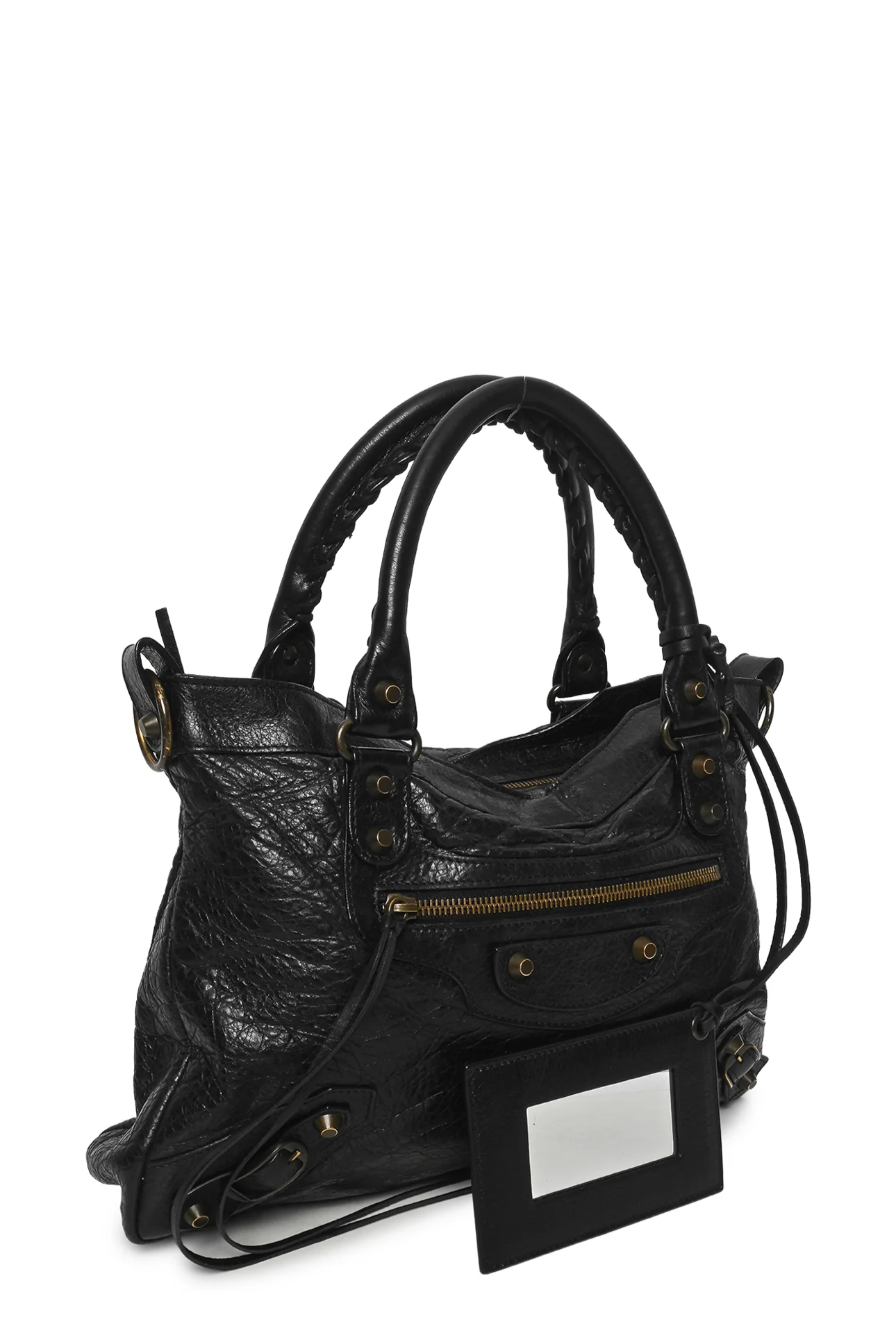 Balenciaga 2015 Agneau Aged Brass Classic Hardware 2Way Town Shoulder Bag - Image 2