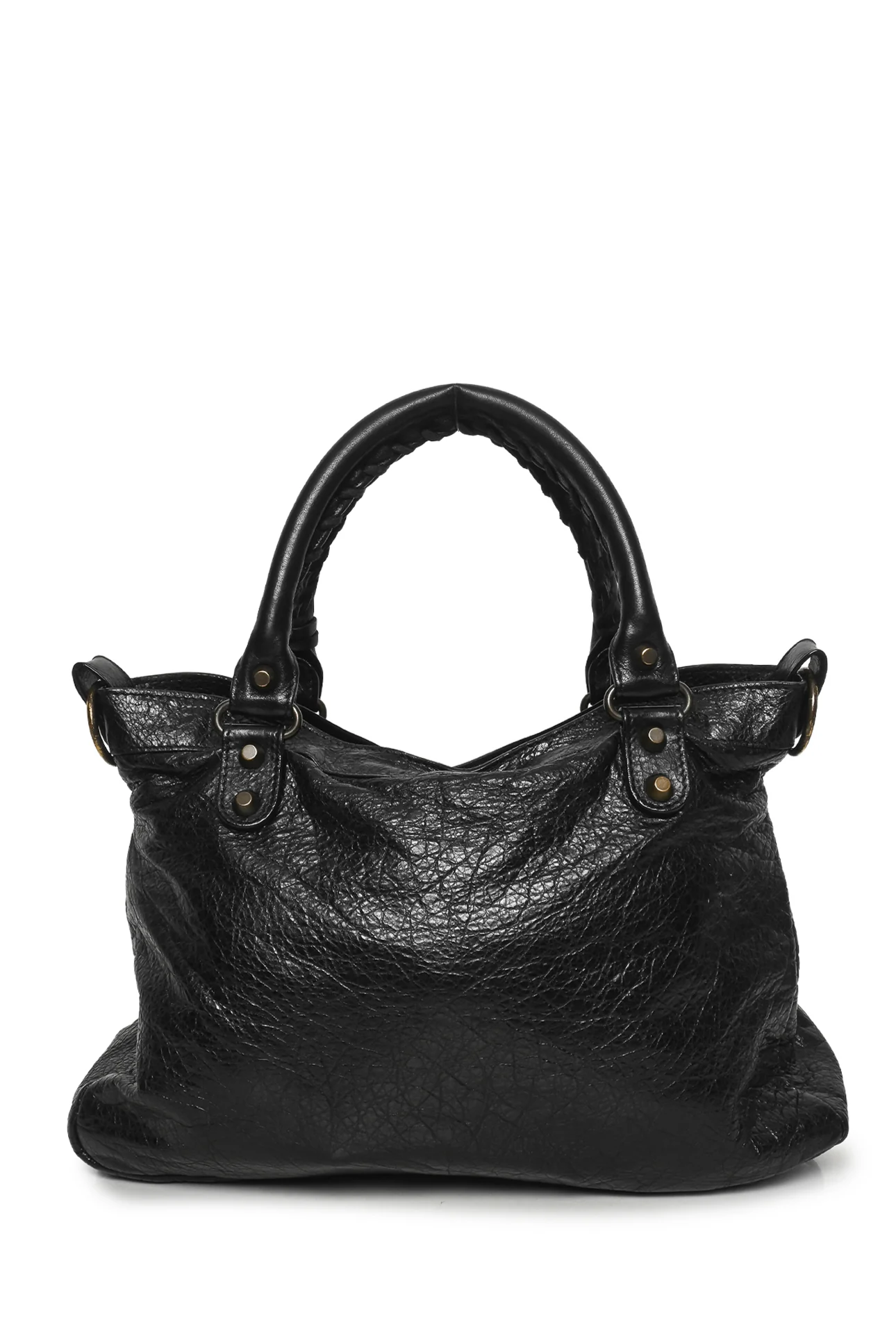 Balenciaga 2015 Agneau Aged Brass Classic Hardware 2Way Town Shoulder Bag - Image 3