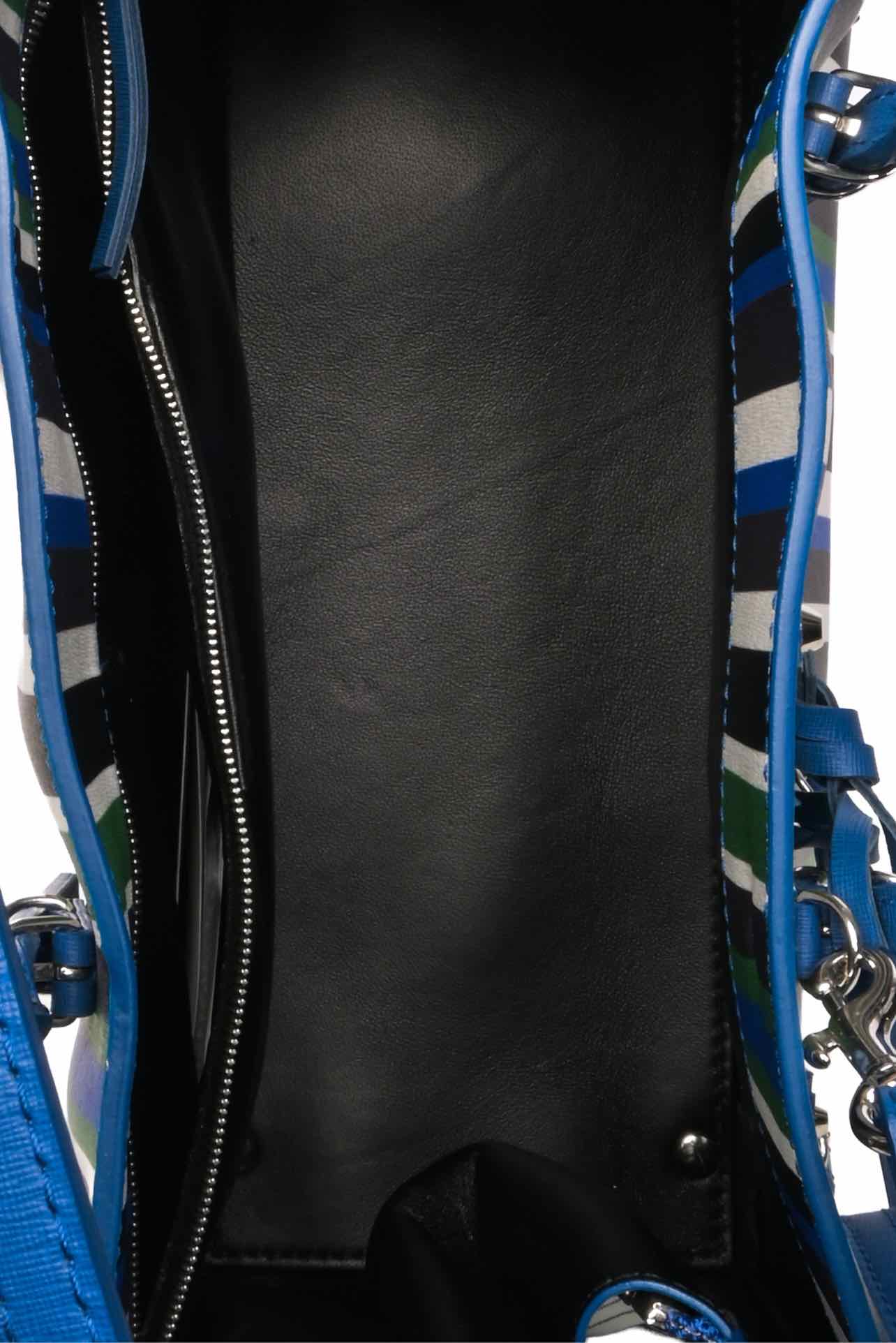 Balenciaga 2017 Striped Papier B4 Zip Around Tote - Image 7