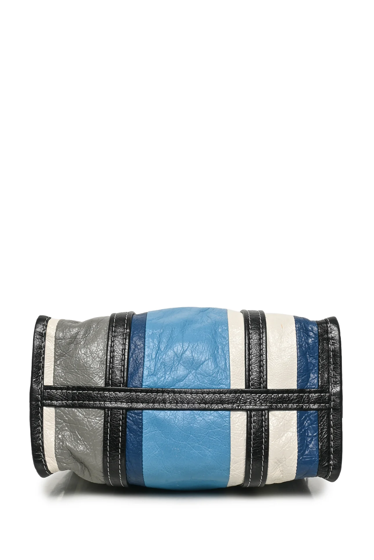 Balenciaga F/W 2017 Striped Lambskin Small Bazar Shopper Tote - Image 4
