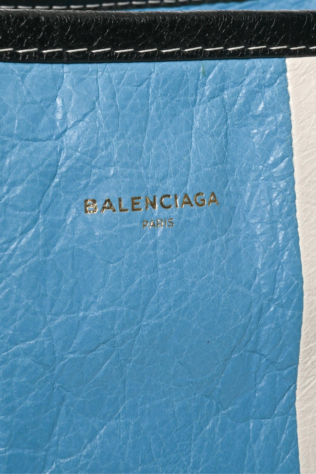 Balenciaga F/W 2017 Striped Lambskin Small Bazar Shopper Tote - Image 6