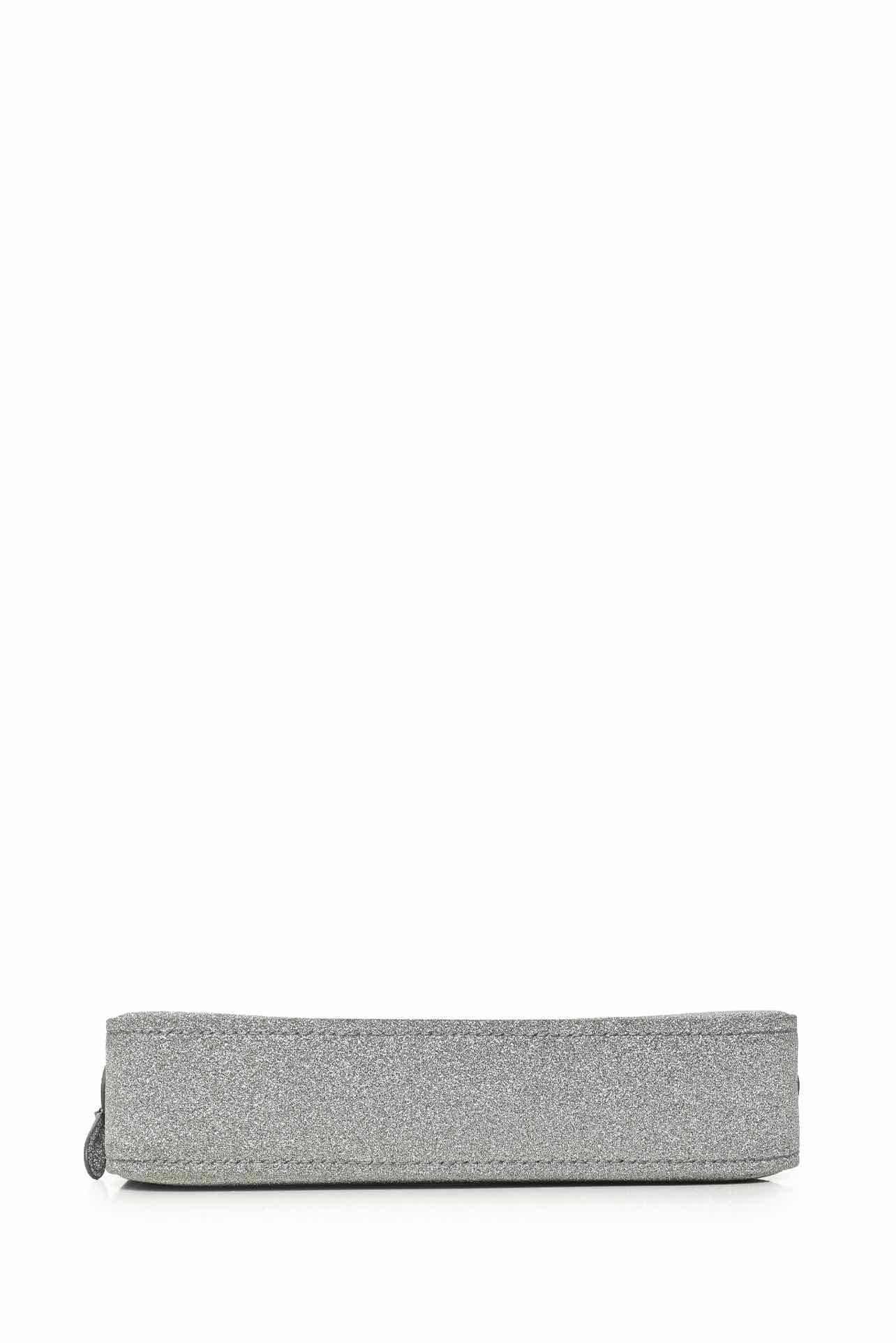 Balenciaga F/W 2018 Logo Glitter Triangle Clutch - Image 3
