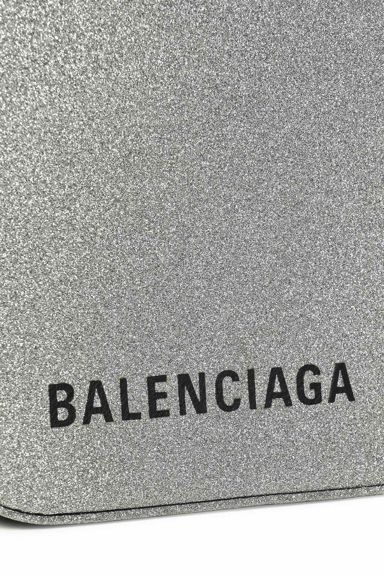 Balenciaga F/W 2018 Logo Glitter Triangle Clutch - Image 5