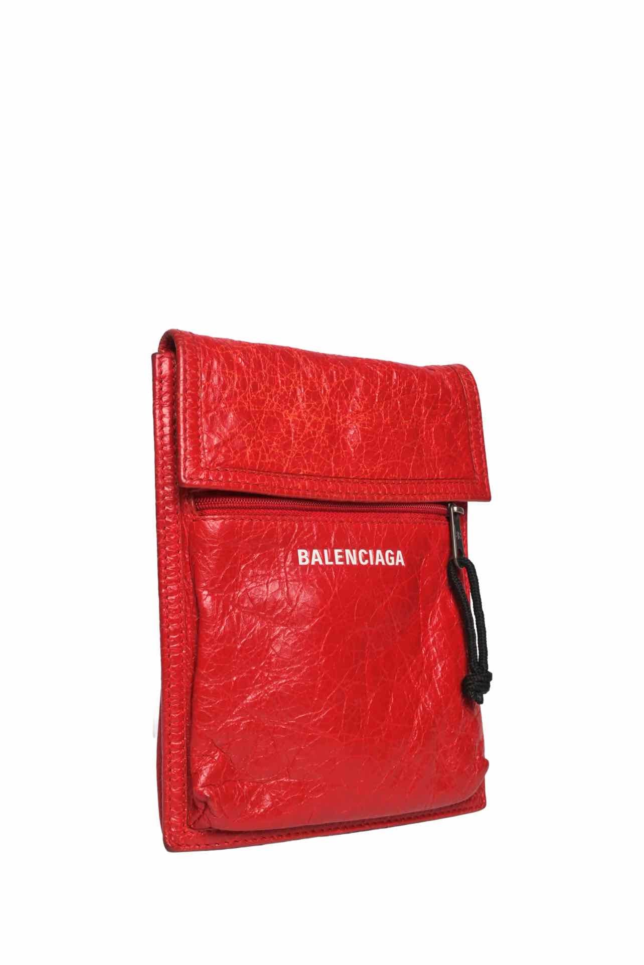 Balenciaga F/W 2020 Crinkled Leather Explorer Pouch Crossbody - Image 2