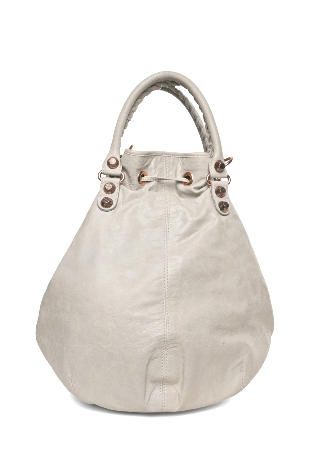 Balenciaga Leather Giant Silver PomPon Bag - Image 3
