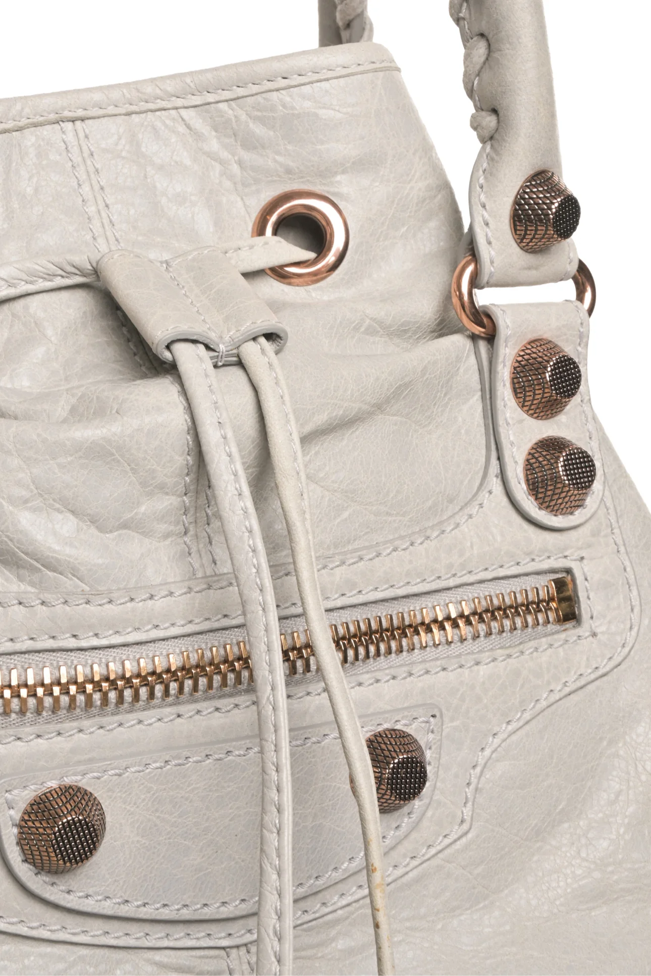 Balenciaga Leather Giant Silver PomPon Bag - Image 5