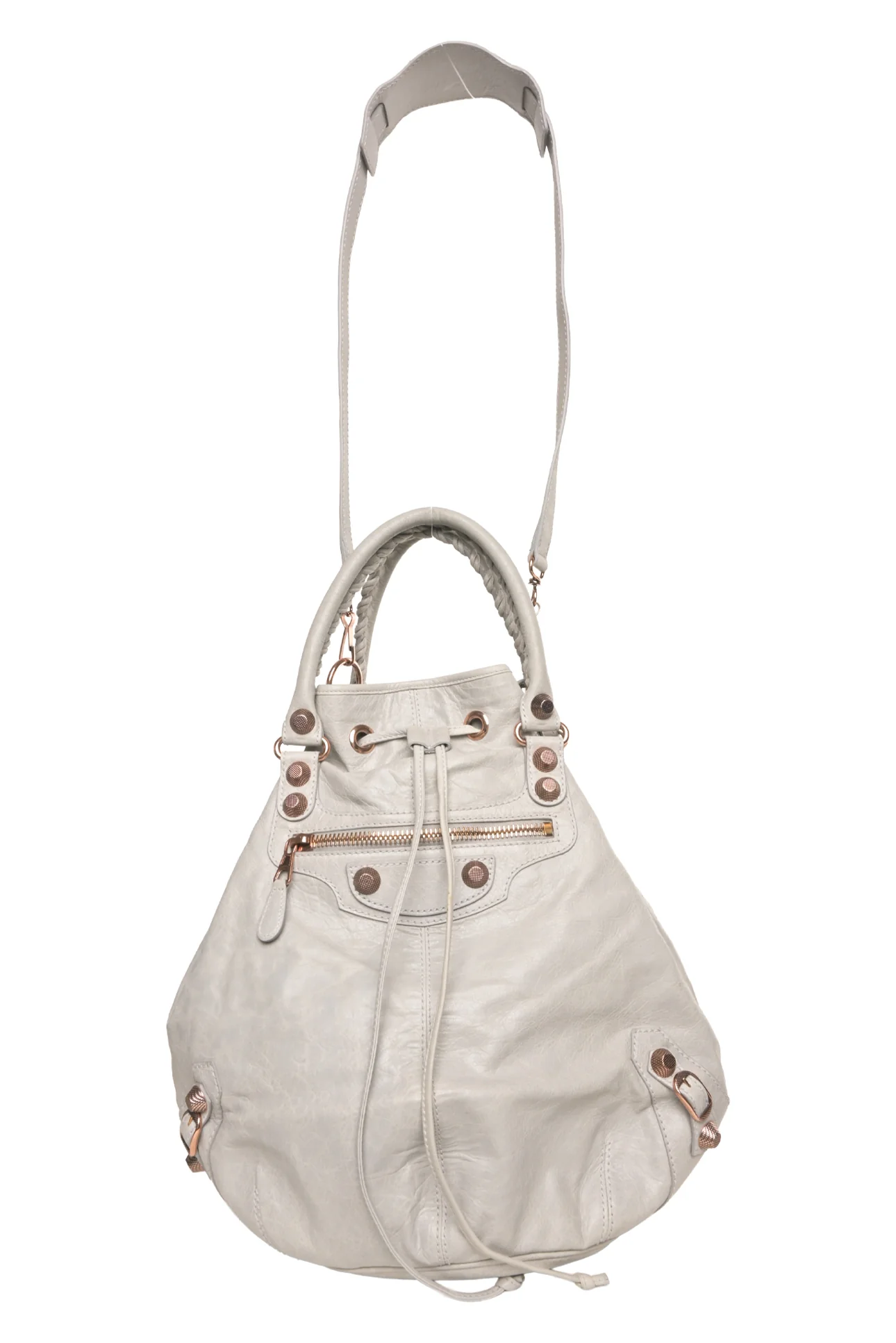 Balenciaga Leather Giant Silver PomPon Bag - Image 6
