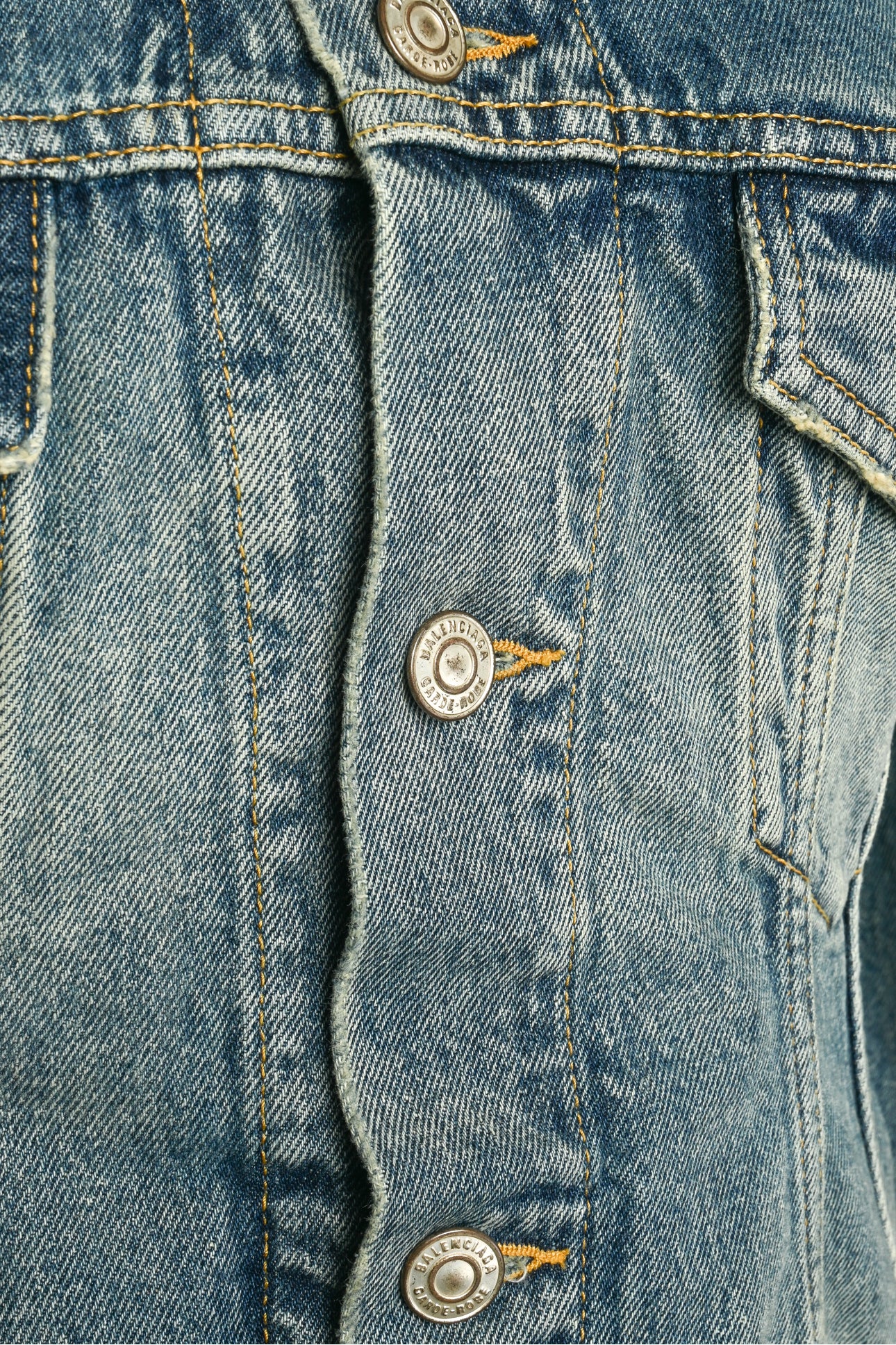 Balenciaga Size 32 2024 Hourglass Denim Jacket - Image 4