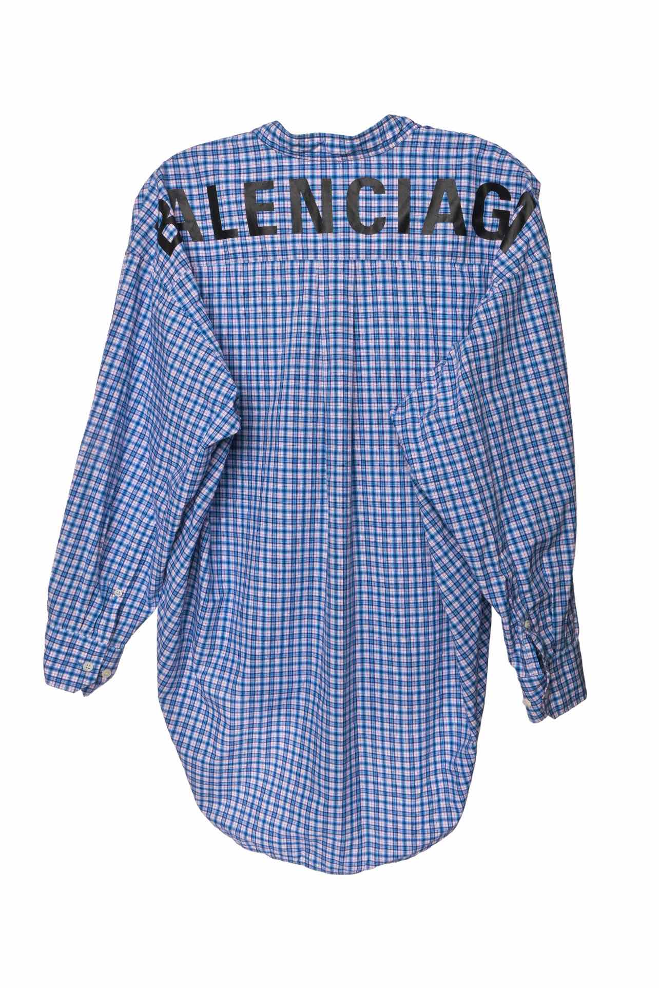 Balenciaga Size 34 2017 Neck Tie Plaid Overshirt - Image 2