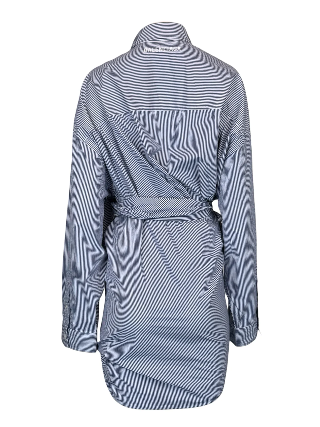 Balenciaga Size 34 2022 Striped Wrap Mini Dress - Image 2