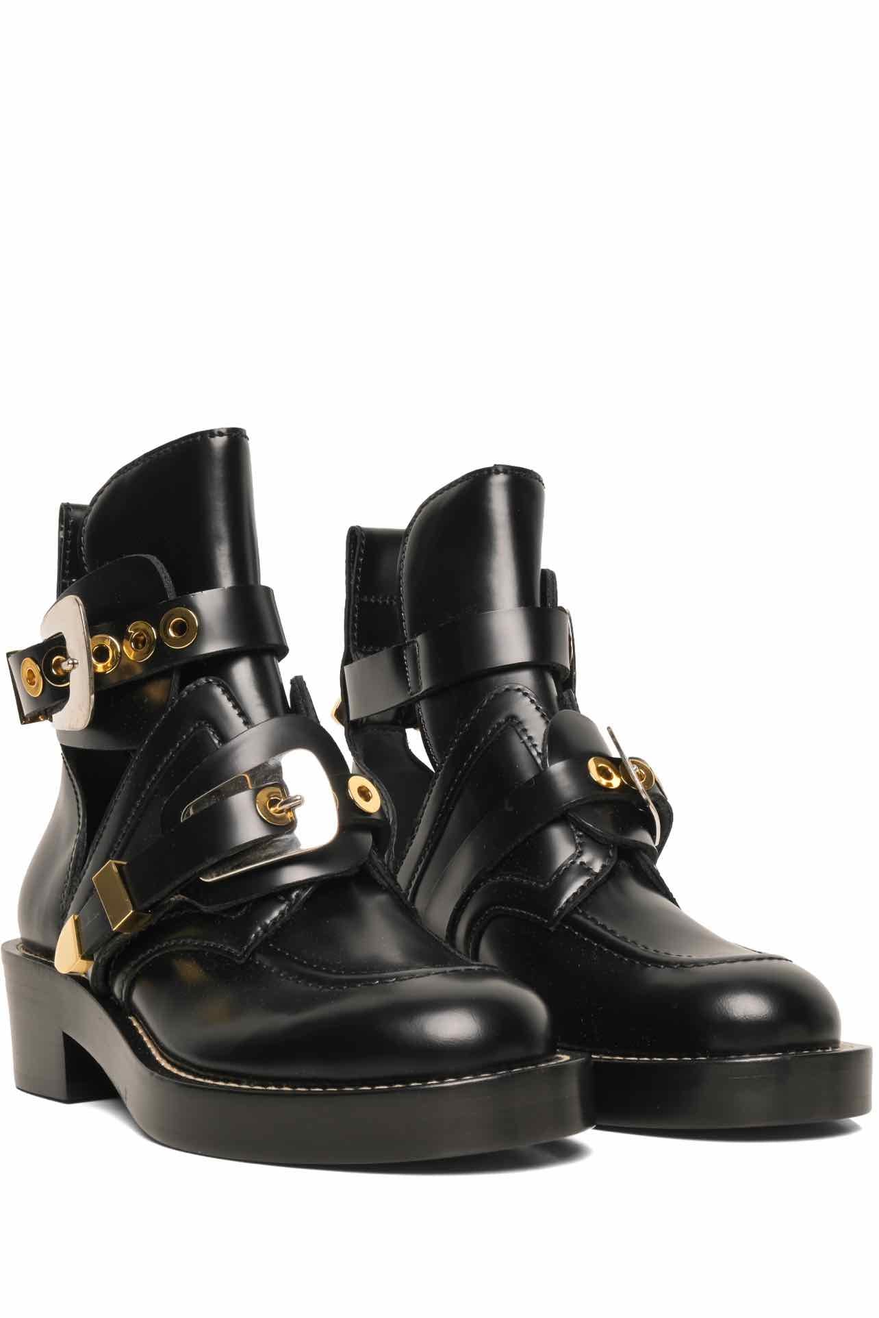 Balenciaga Size 35 Leather Ceinture Ankle Boots - Image 2