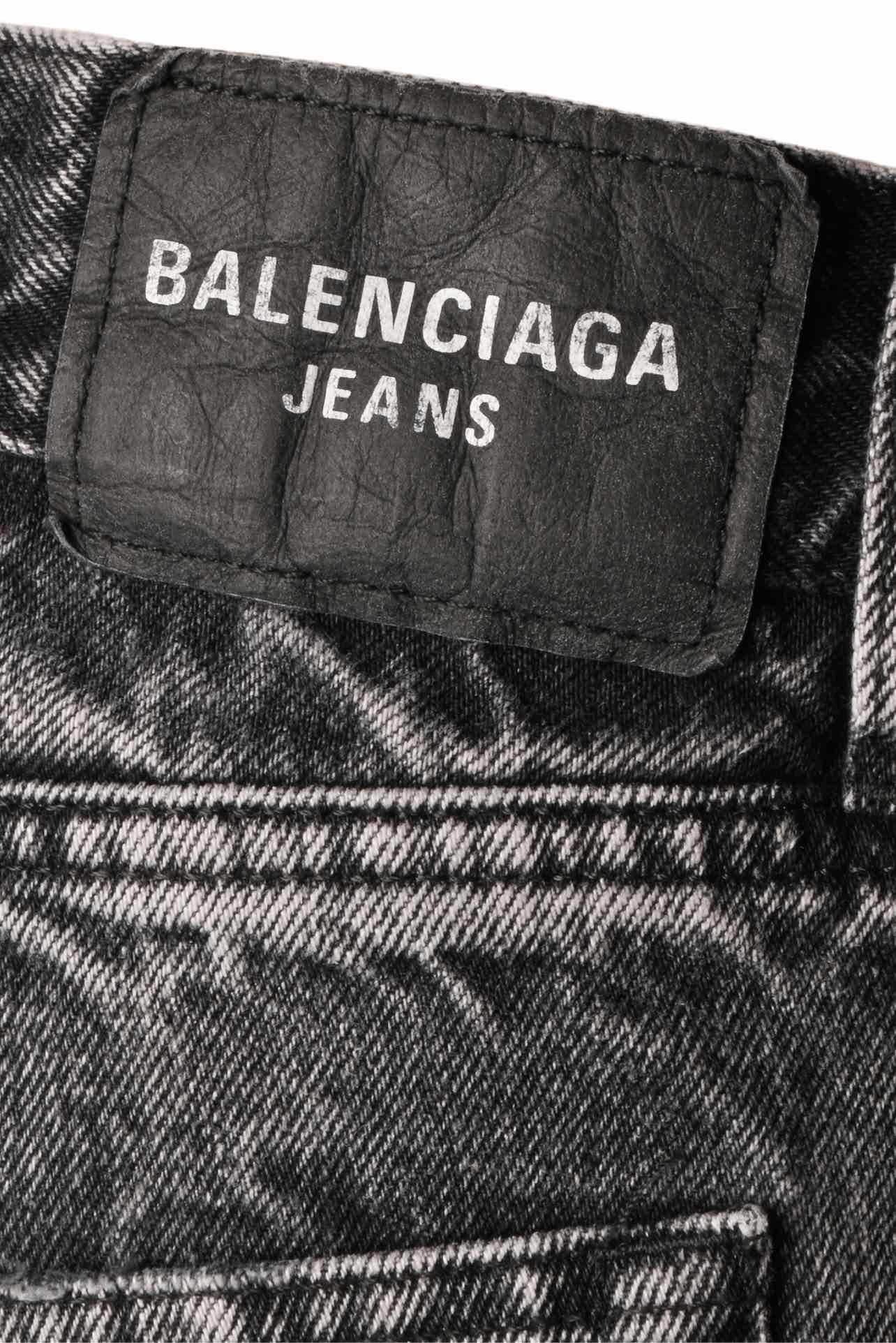 Balenciaga Size 36 2021 Acid Wash Distressed Skort - Image 4