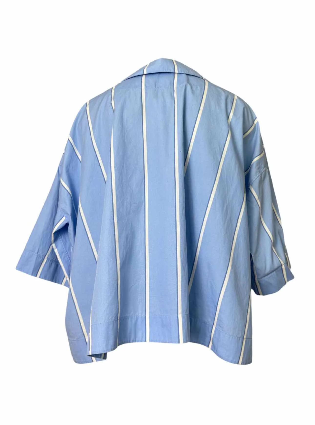 Balenciaga Size 38 Striped Cotton Short SleeveTops - Image 2