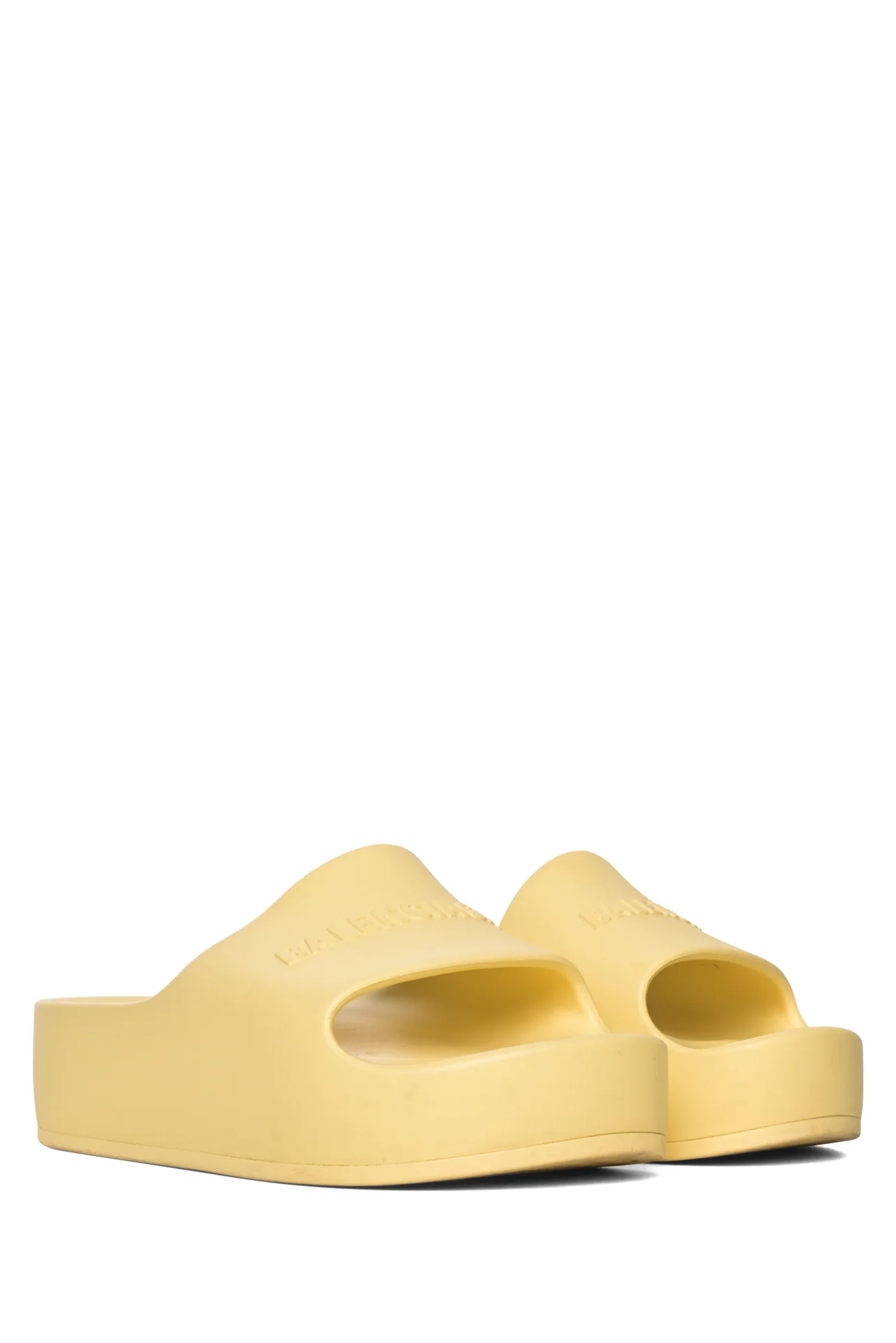 Balenciaga Size 7 Logo Platform Pool Slides - Image 2