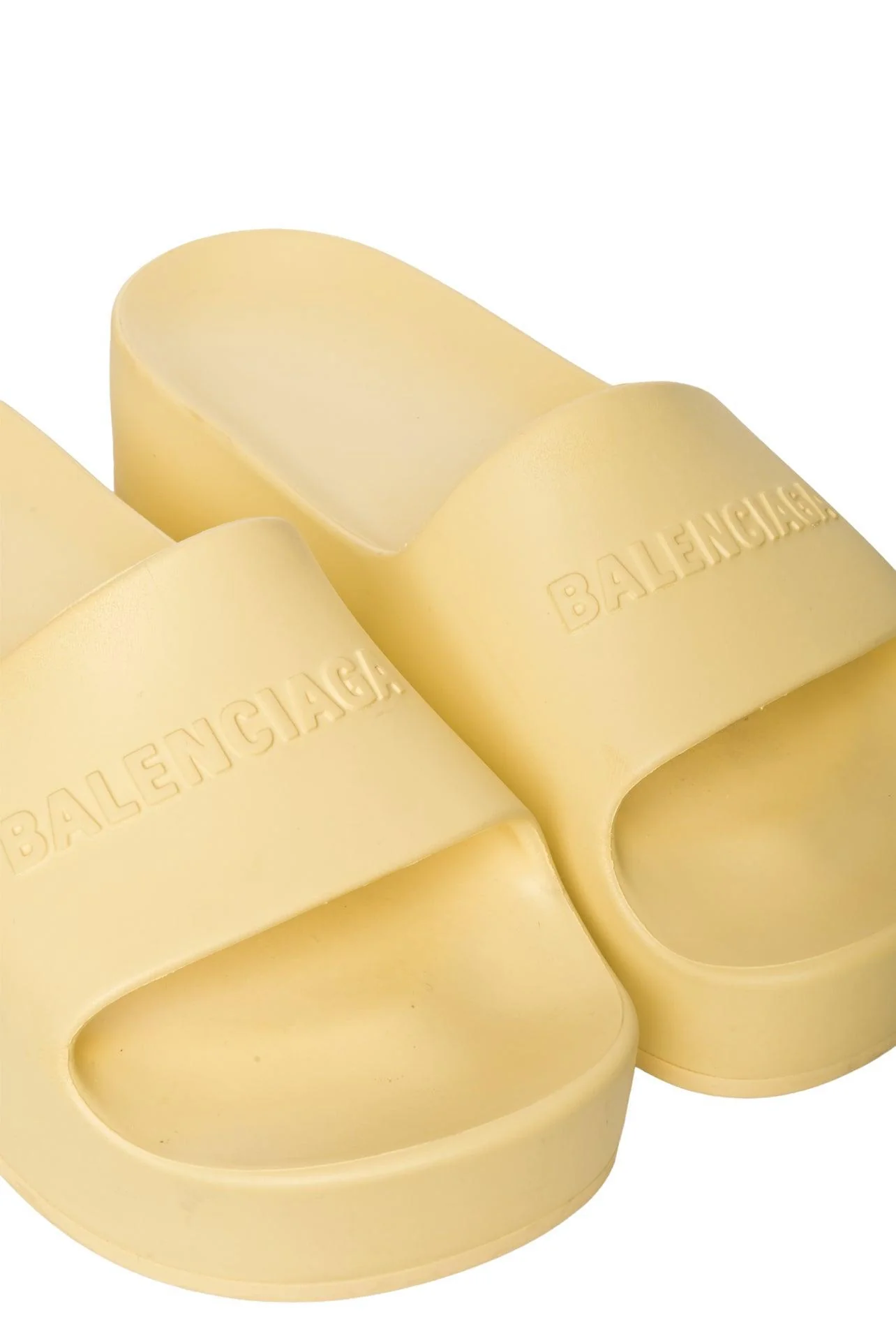 Balenciaga Size 7 Logo Platform Pool Slides - Image 4
