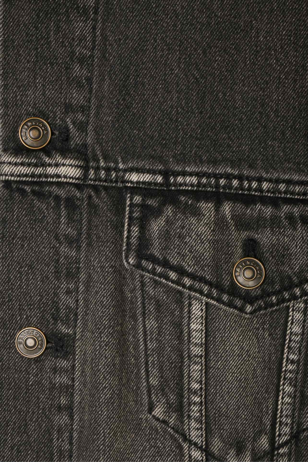 Balenciaga Size S Men's 2018 You Are The World Distressed Denim Jacket - Image 3