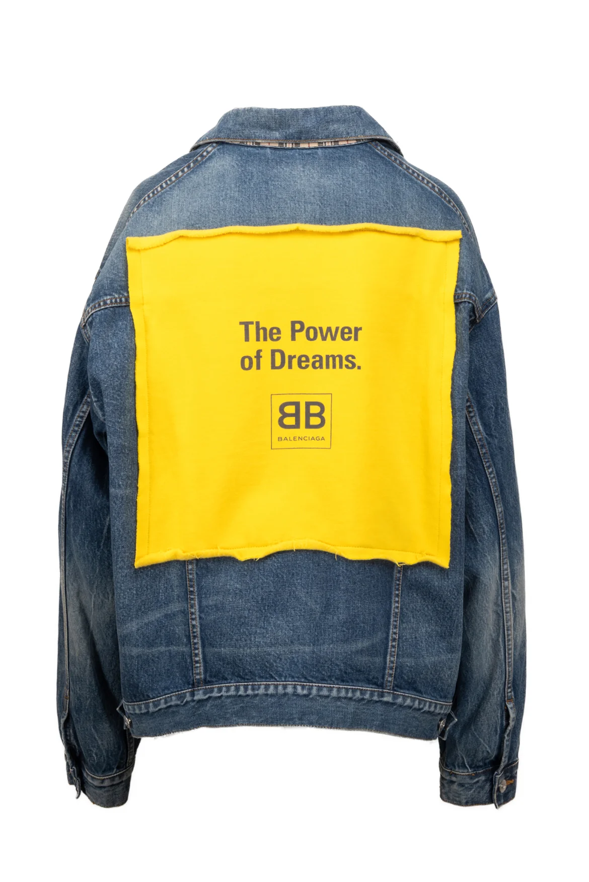 Balenciaga Size XL Power Of Dreams Distressed Denim Jacket - Image 2