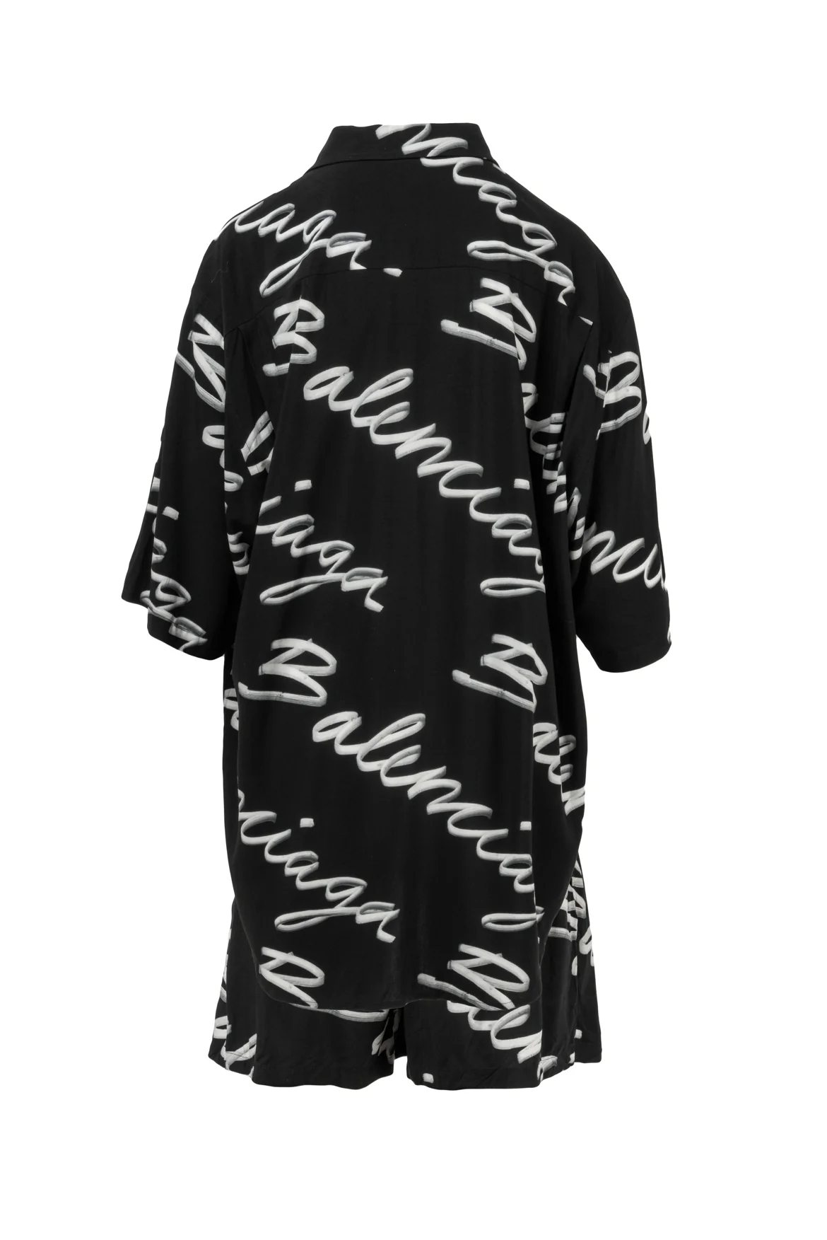 Balenciaga Size XS 2022 Logo Script Print Oversized Shirt & Boxer Short Set - Image 2