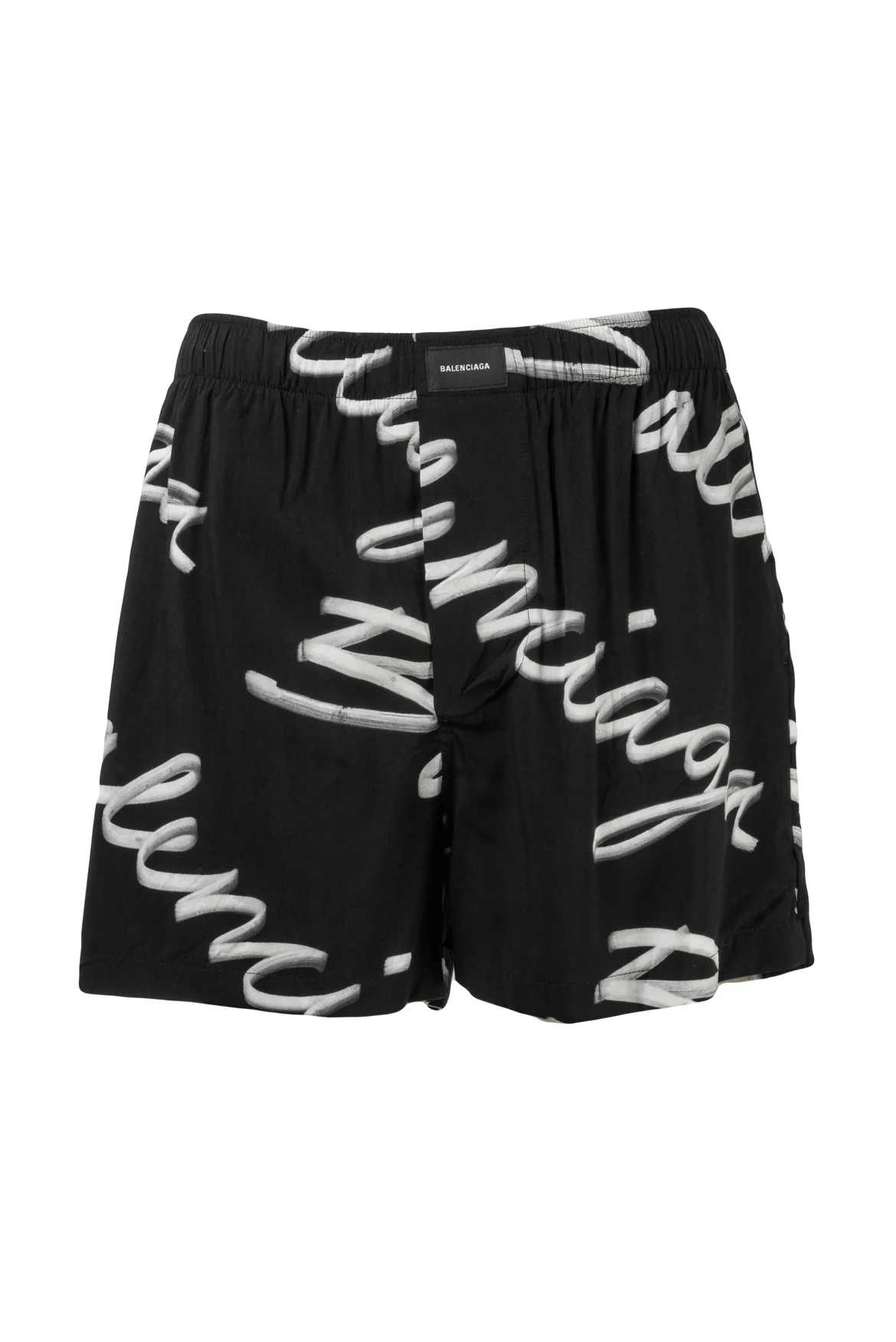 Balenciaga Size XS 2022 Logo Script Print Oversized Shirt & Boxer Short Set - Image 3