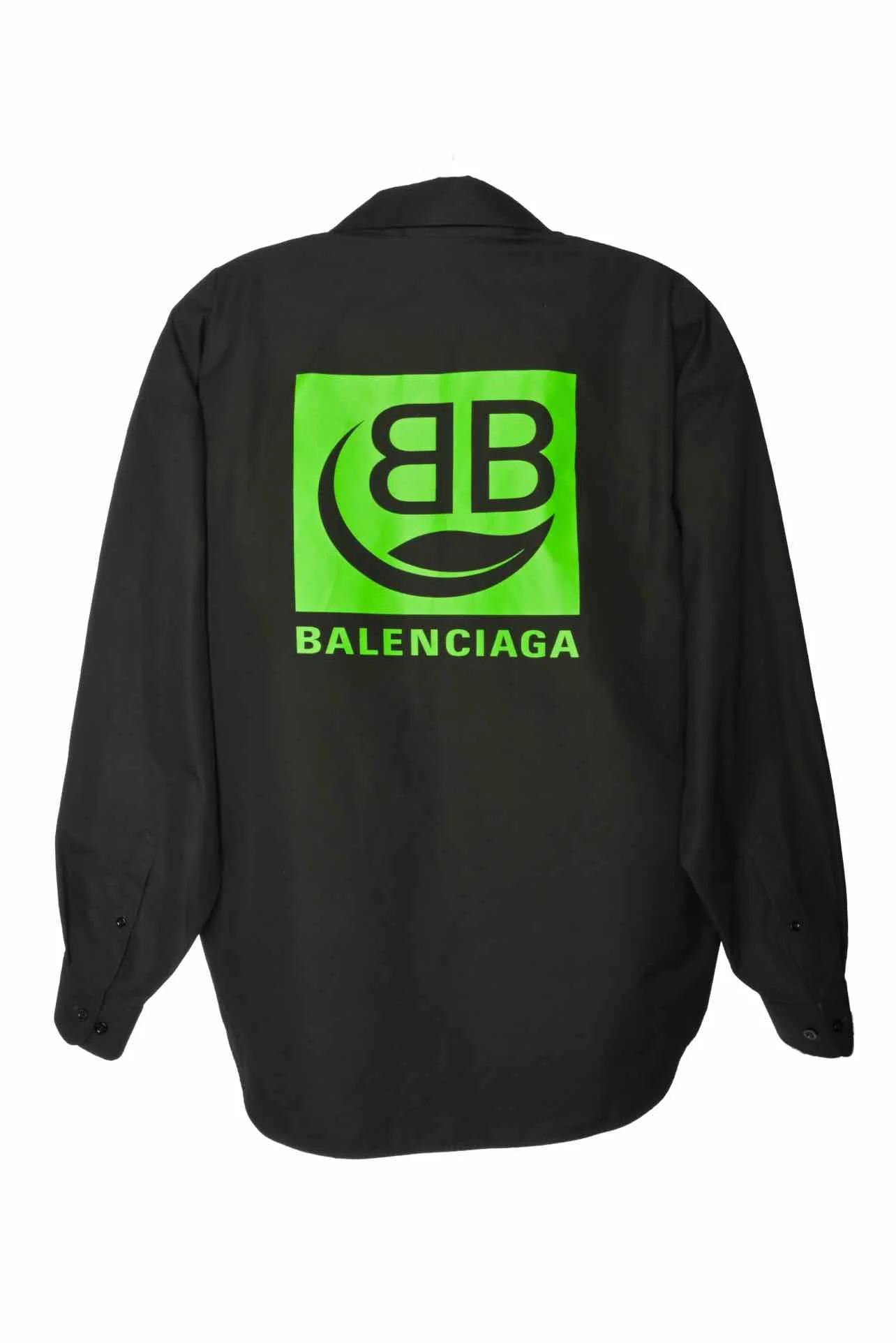 Balenciaga Size XS Men's 2019 BB Leaf Logo Shirt Long Sleeve - Image 2