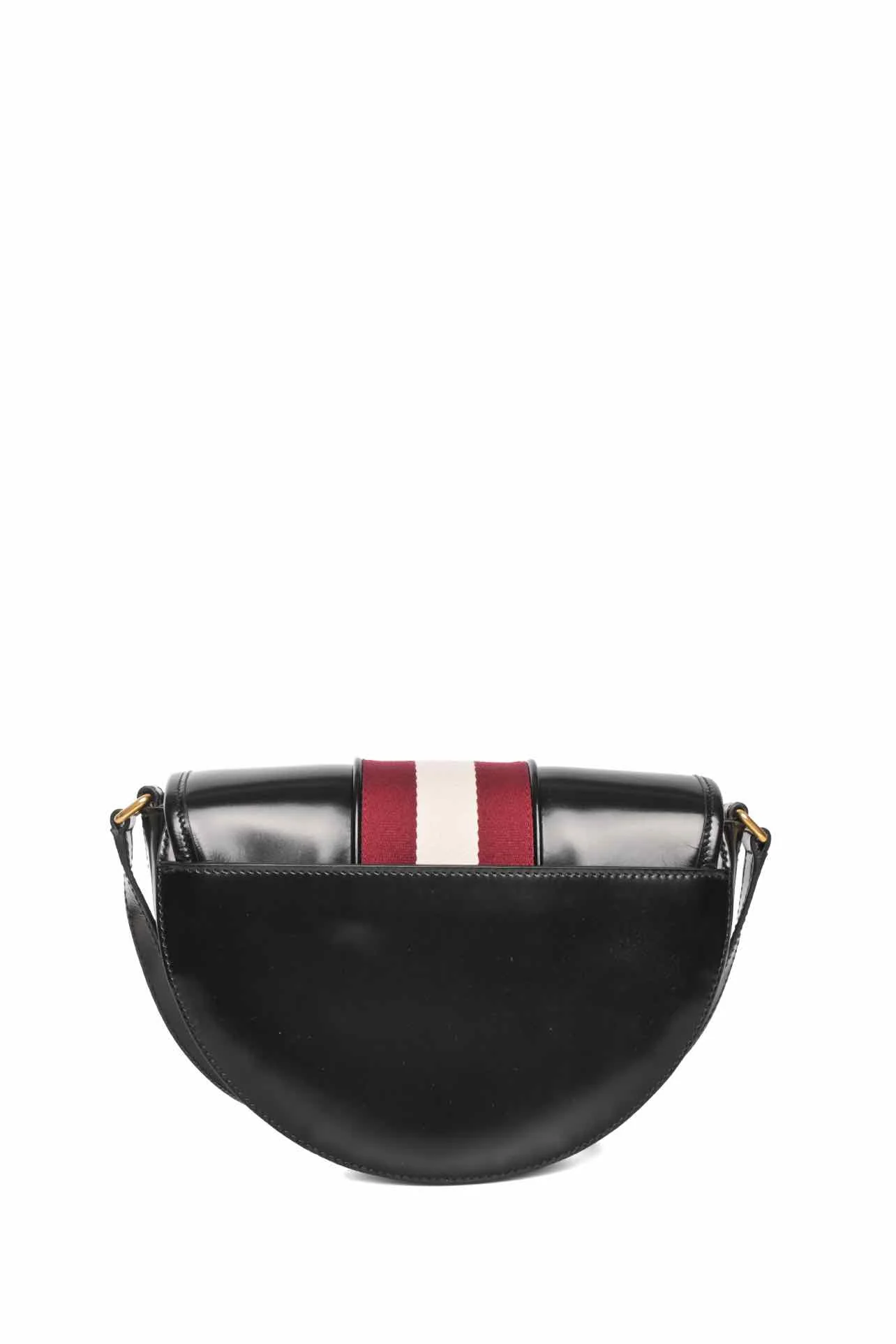 Bally Beckett Webbing Trimmed Glossed Leather Crossbody - Image 3