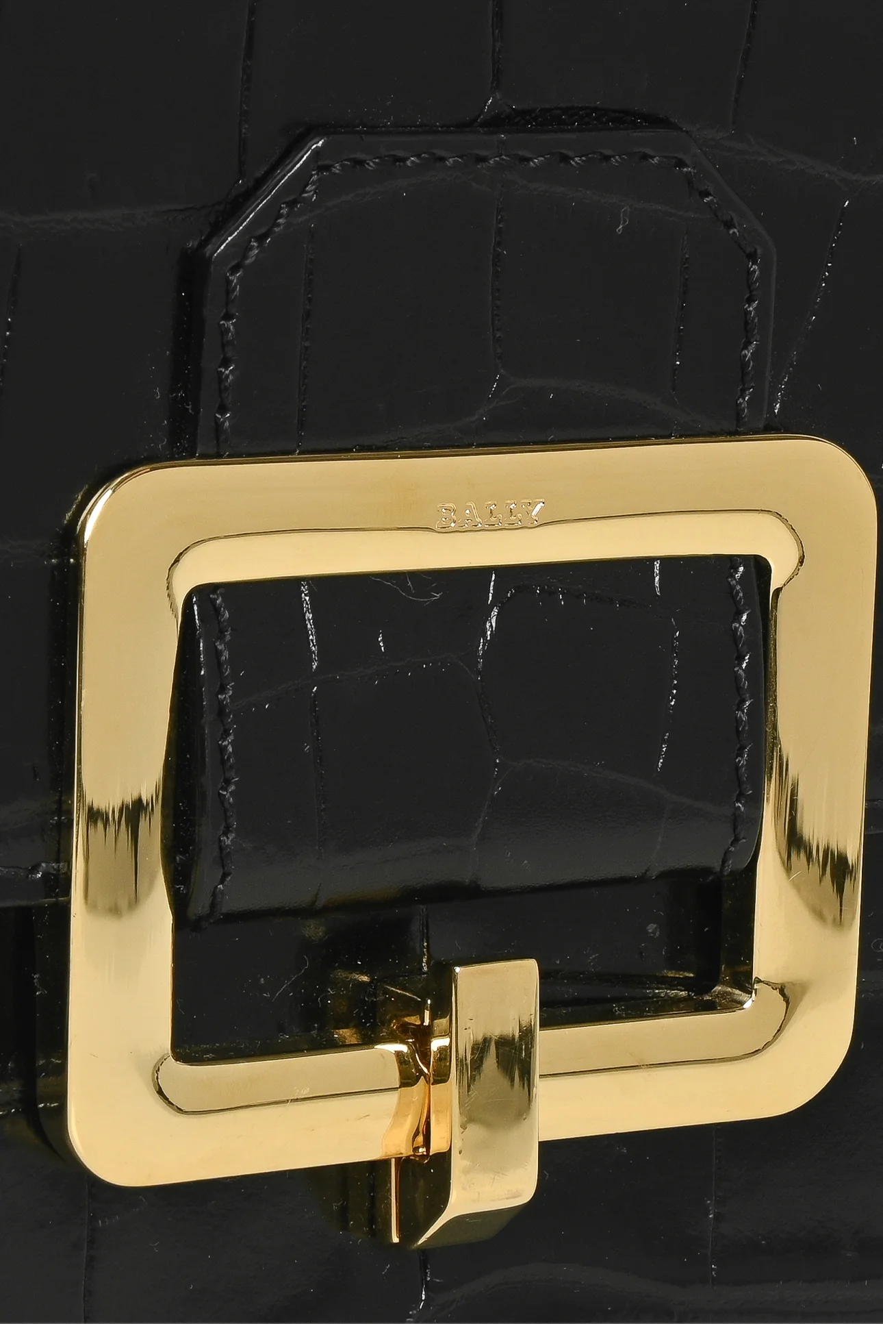 Bally Janelle Croc Embossed Shoulder Bag - Image 6