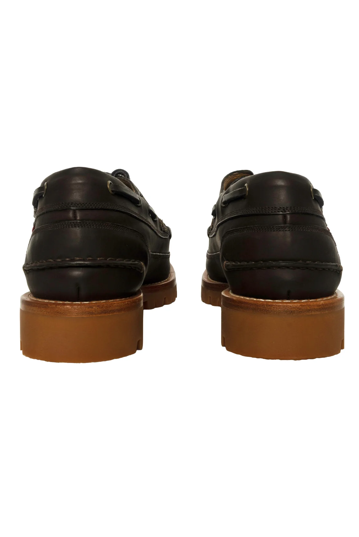 Bally Size 41 Leather Whipstitch Trim Boat Shoes - Image 4