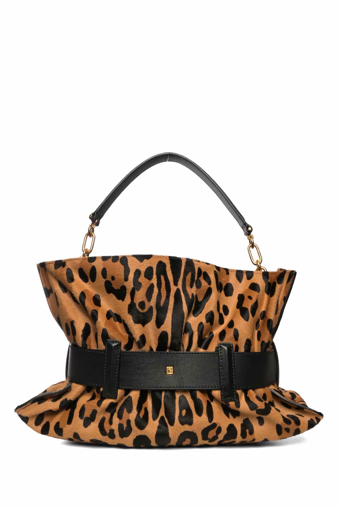 Balmain Anthem Medium Ponyskin-Style Leopard Shoulder Bag - Image 3