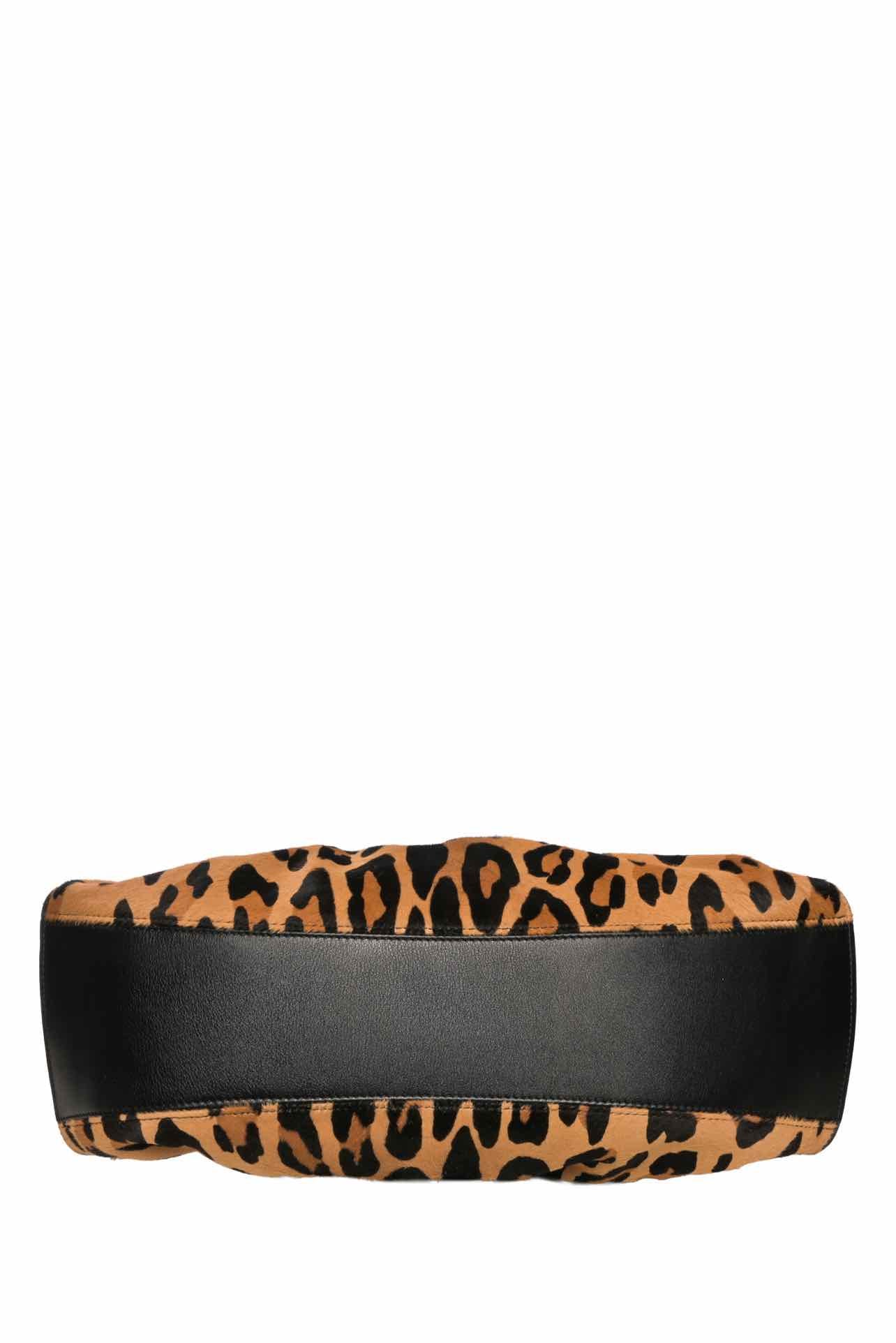 Balmain Anthem Medium Ponyskin-Style Leopard Shoulder Bag - Image 4