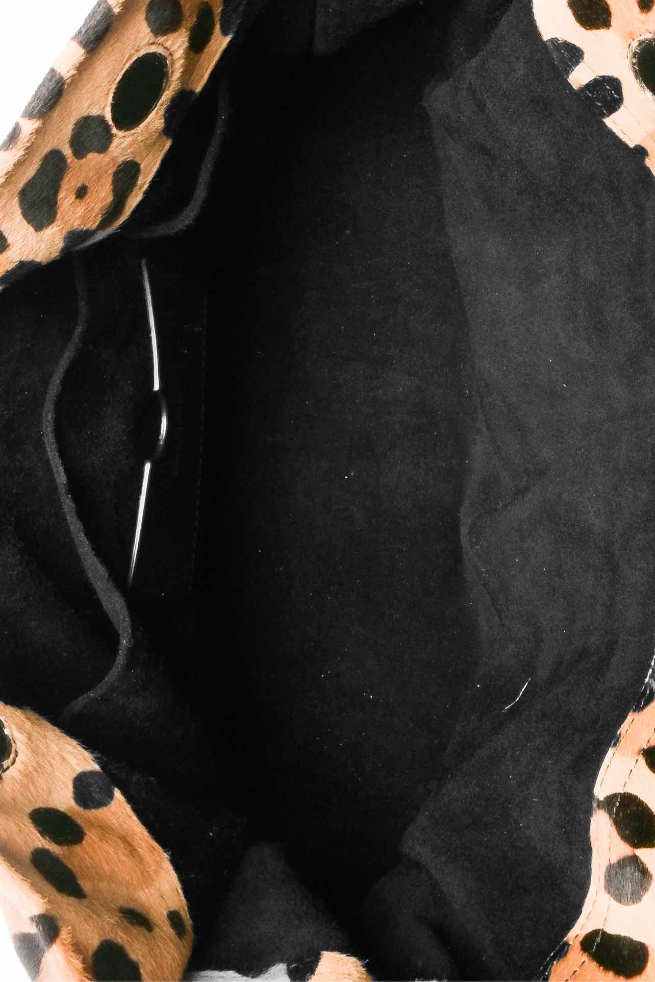 Balmain Anthem Medium Ponyskin-Style Leopard Shoulder Bag - Image 5