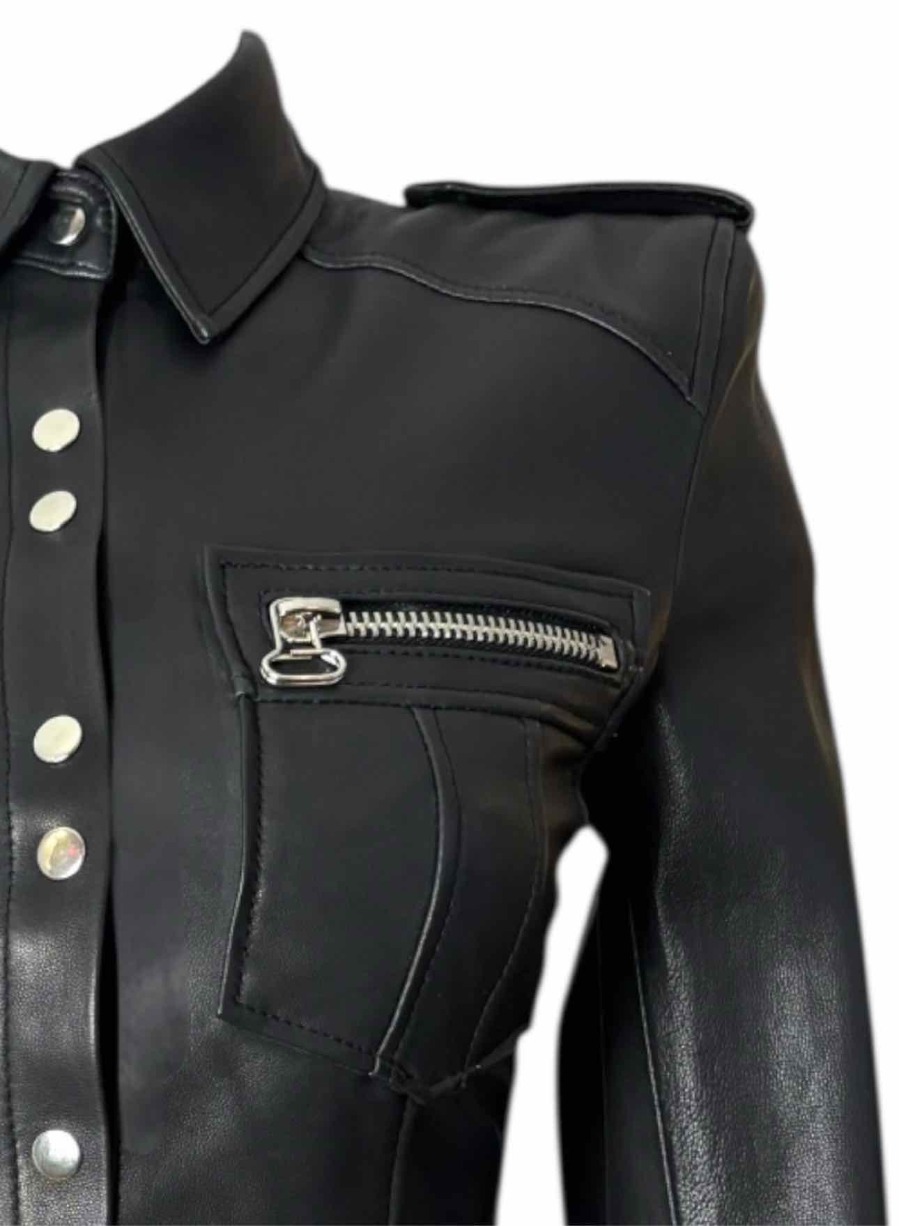Balmain Leather Patch Pocket Size 36 Tops - Image 3