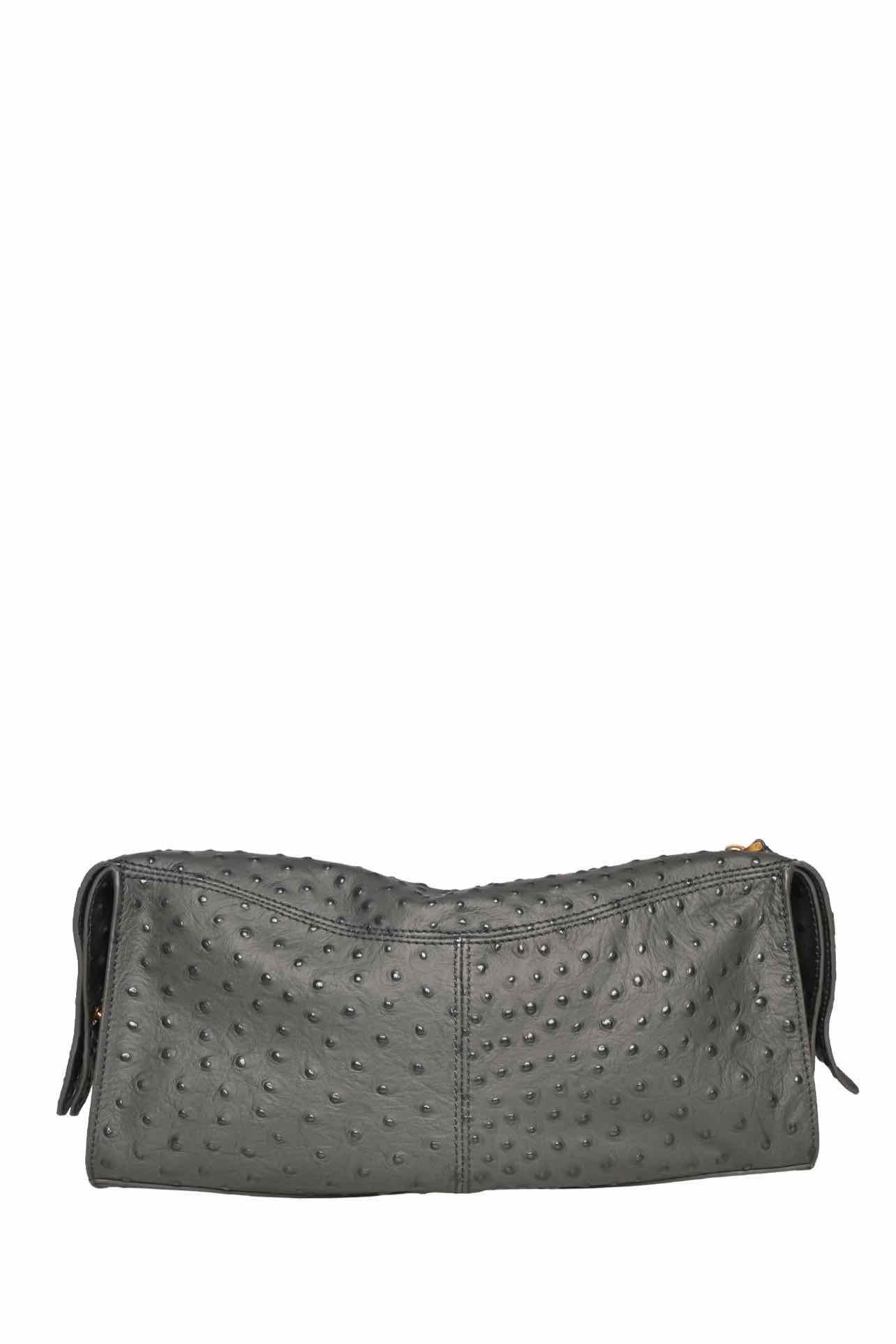 Balmain Pulse Ostrich-Effect Leather Shoulder Bag - Image 3