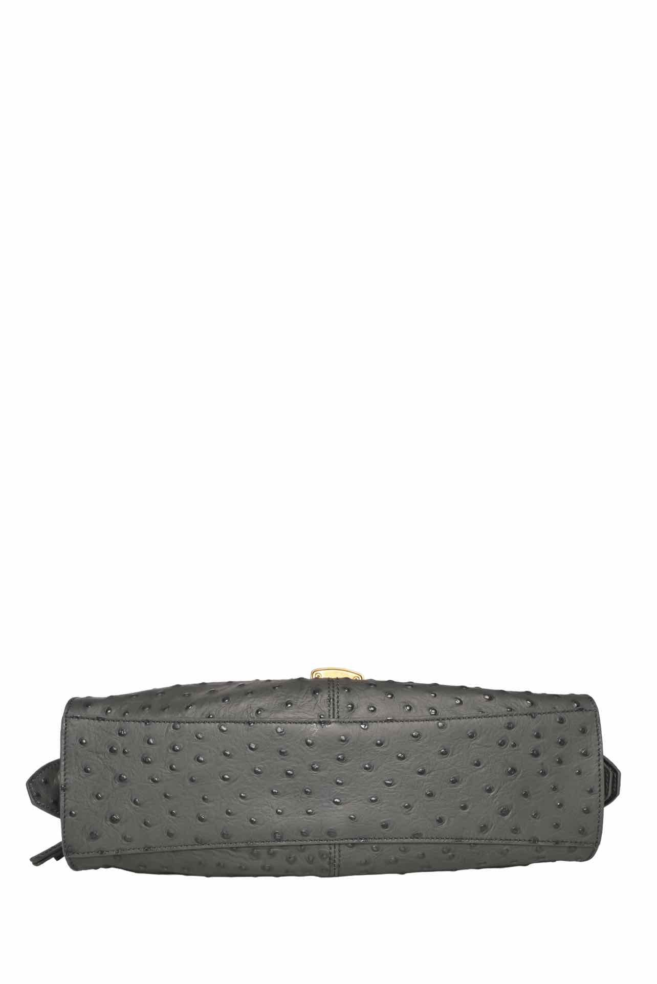 Balmain Pulse Ostrich-Effect Leather Shoulder Bag - Image 4