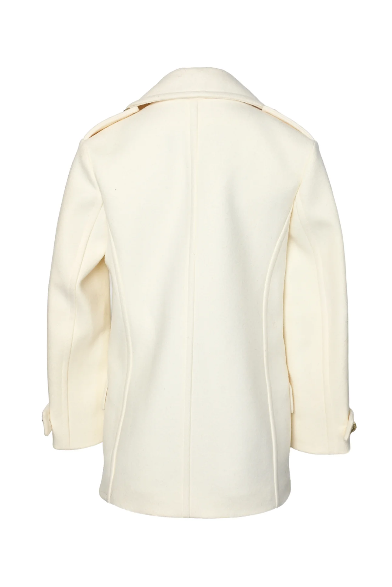 Balmain Size 34 Double-Breasted Wool Peacoat Jacket - Image 2