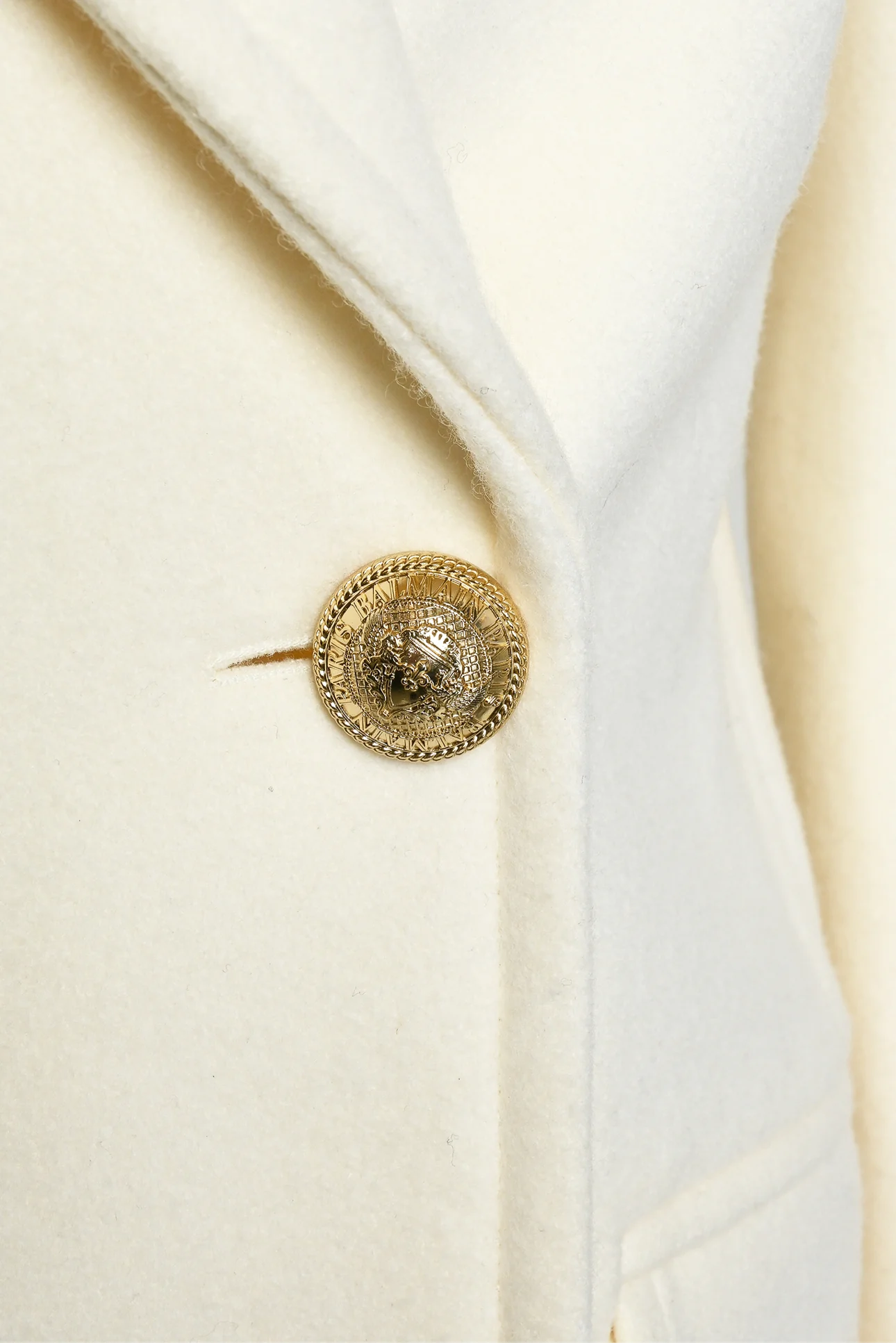 Balmain Size 34 Double-Breasted Wool Peacoat Jacket - Image 3