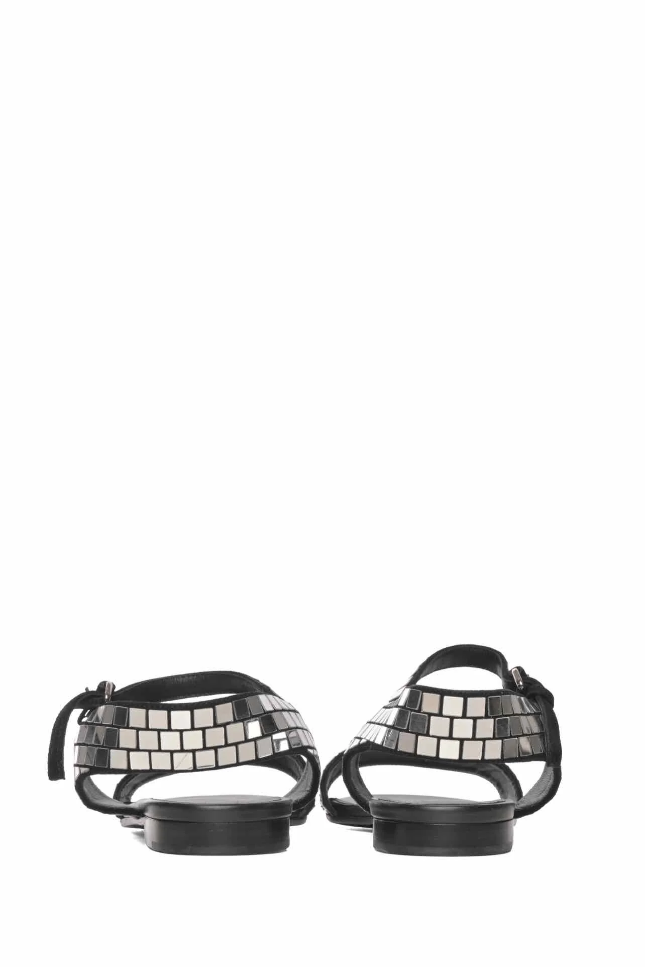 Balmain Size 35.5 Leather Ankle Strap Embellished Sandals - Image 4