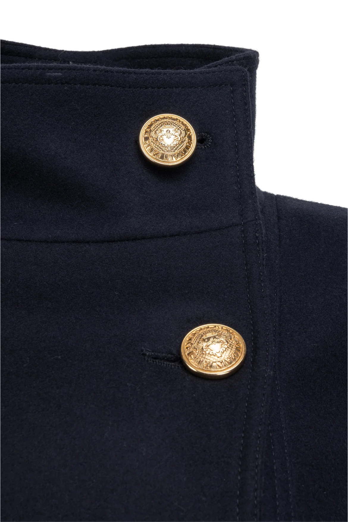 Balmain Size 36 Double Breasted Wool and Cashmere Coat - Image 3